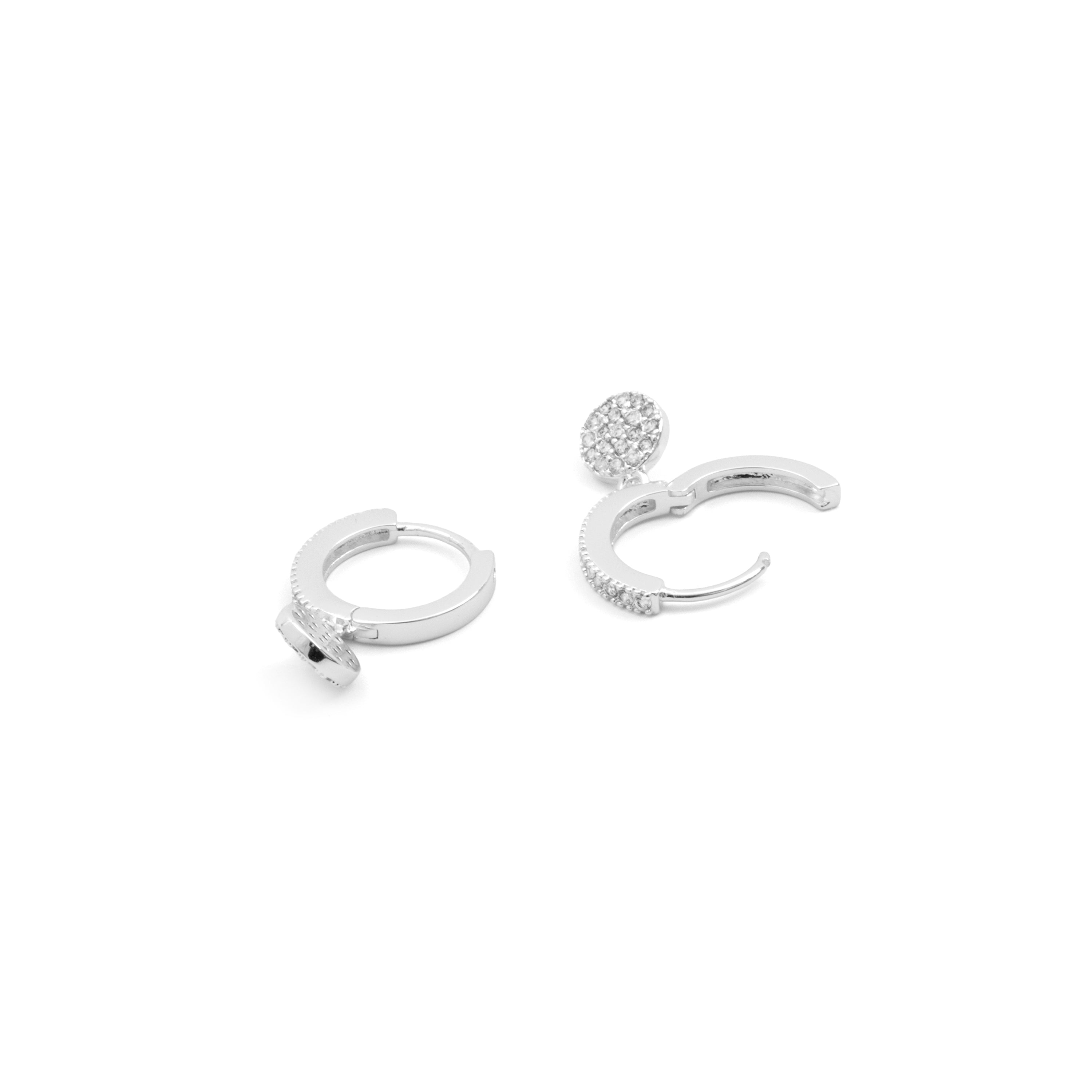 Brilliant Zircon Silver Plated Earrings - Canuw