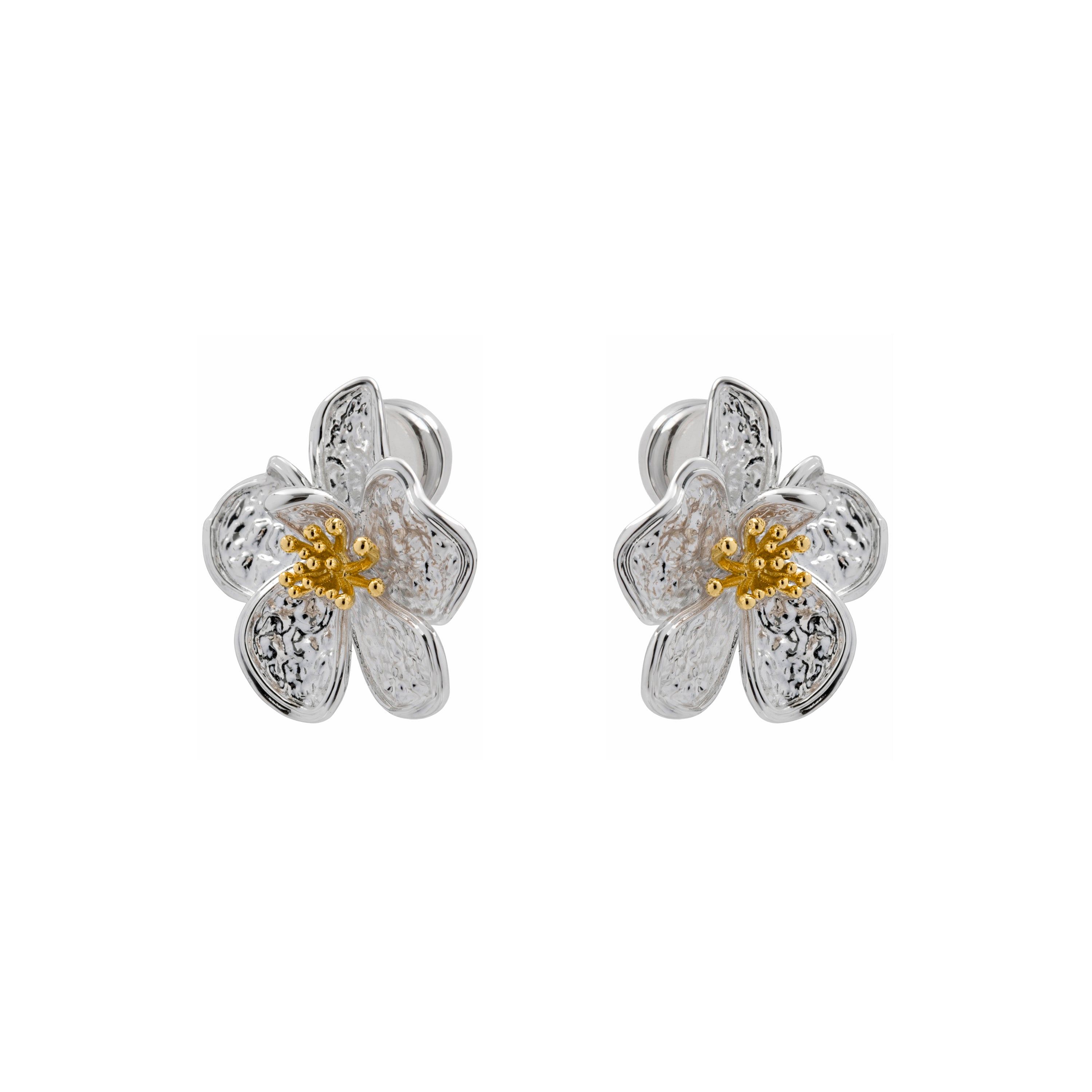 Pendientes de Perla Blanca Acabado En Plata - Besion