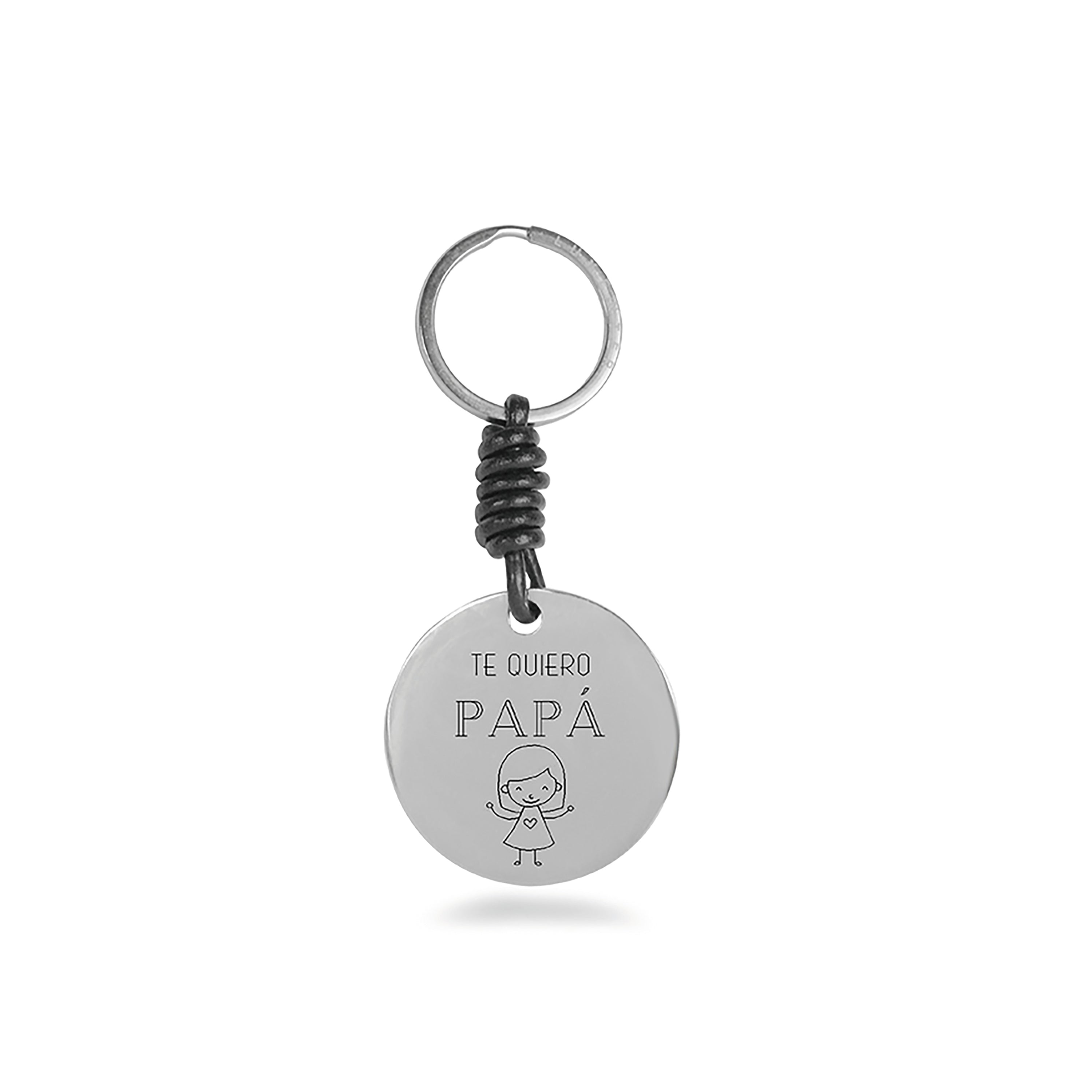 My Sun keychain finished in rhodium