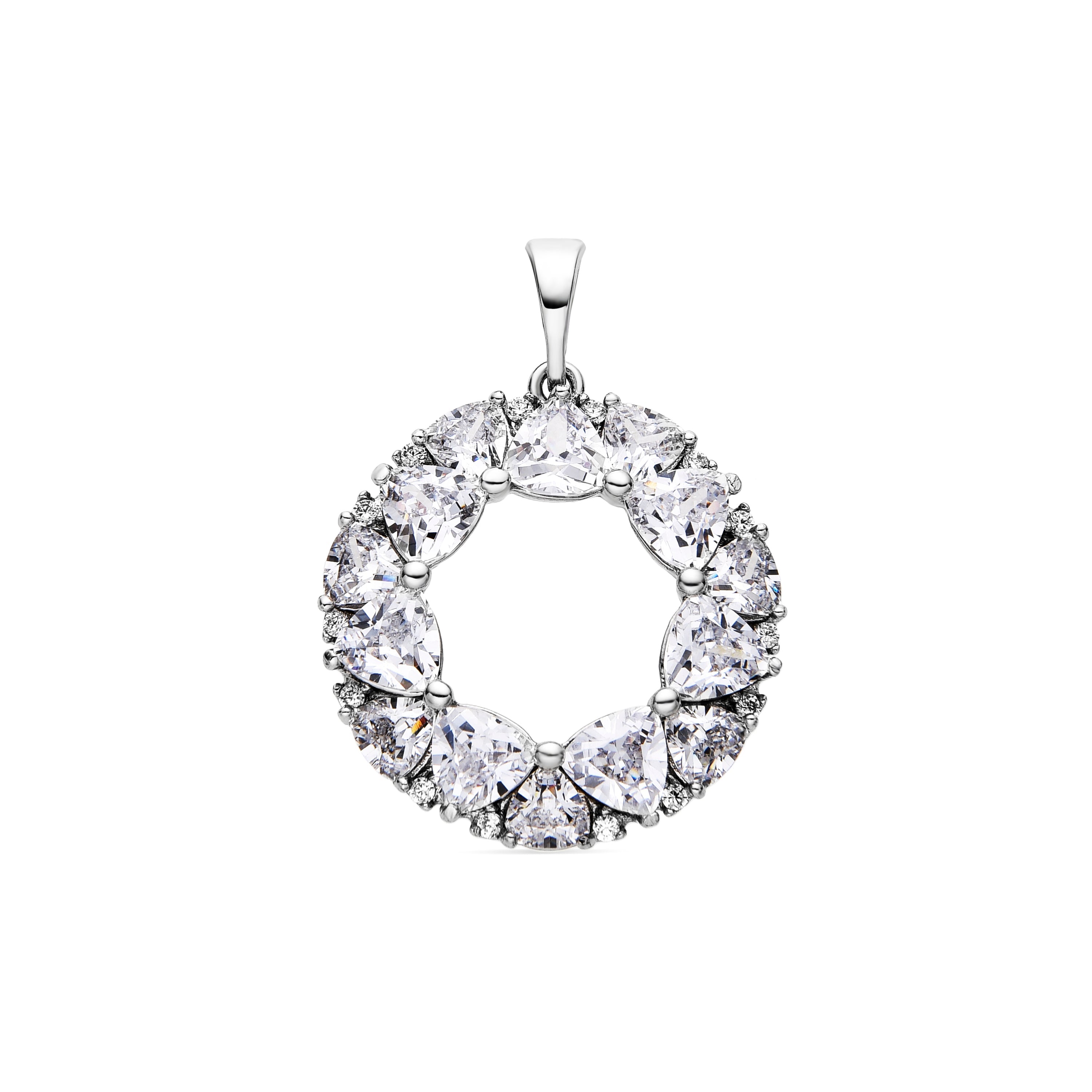 Collar con Circonita Brillante acabado plata - Kitey
