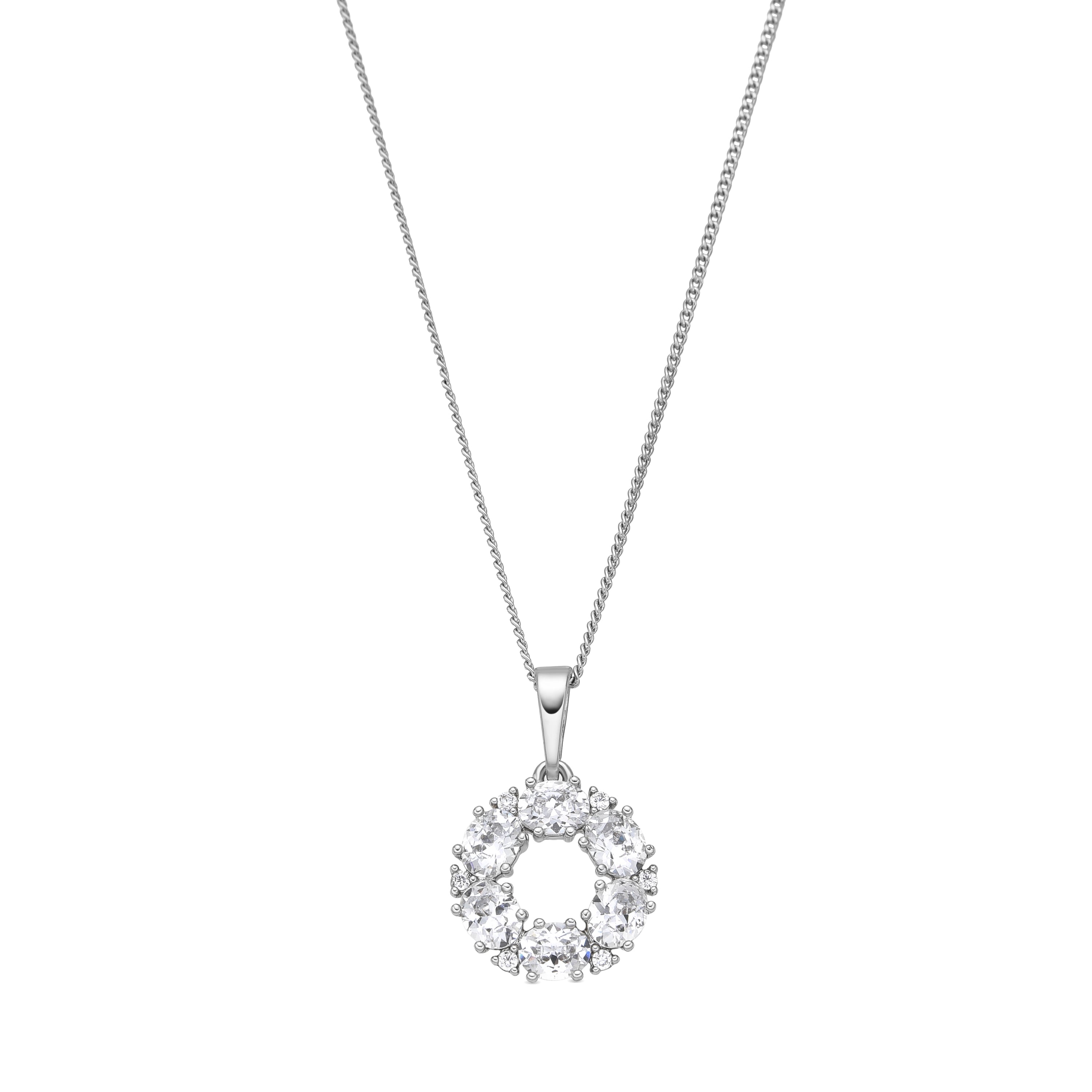 Collar acabado plata y Circonita Brillante - Randen