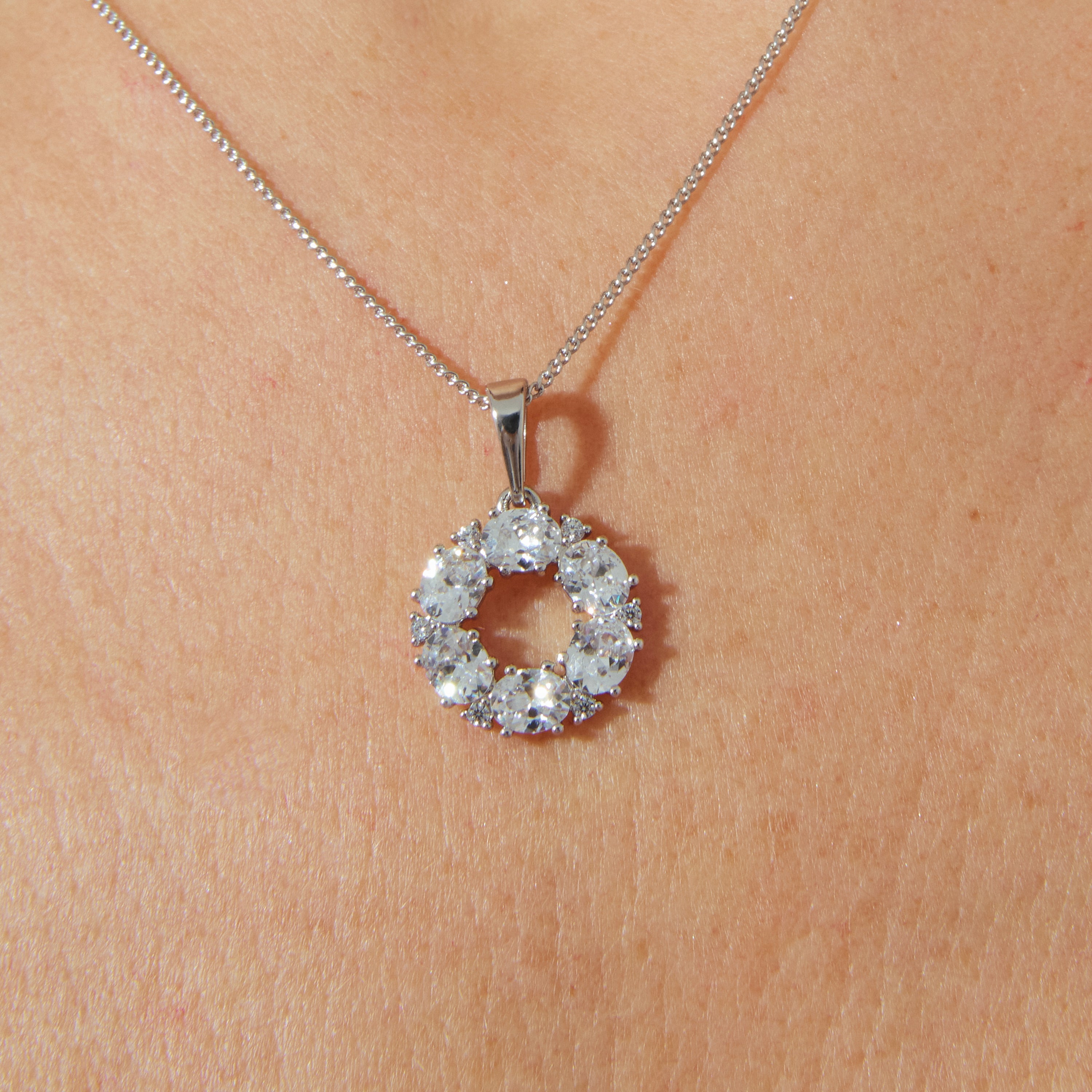 Collar acabado plata y Circonita Brillante - Randen
