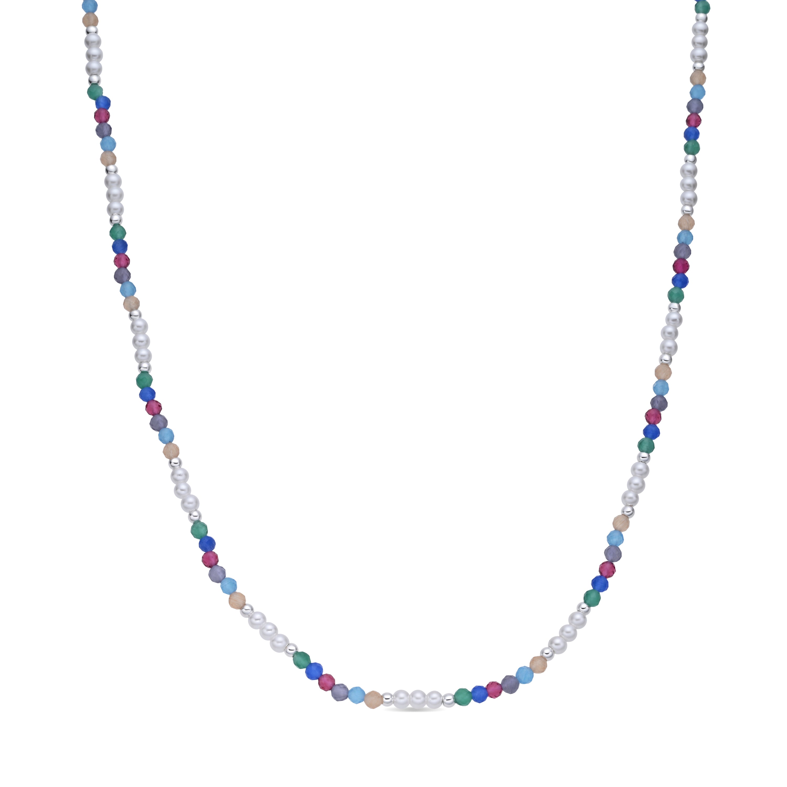 Collar de Cristal Multicolor acabado en rodio - Sury