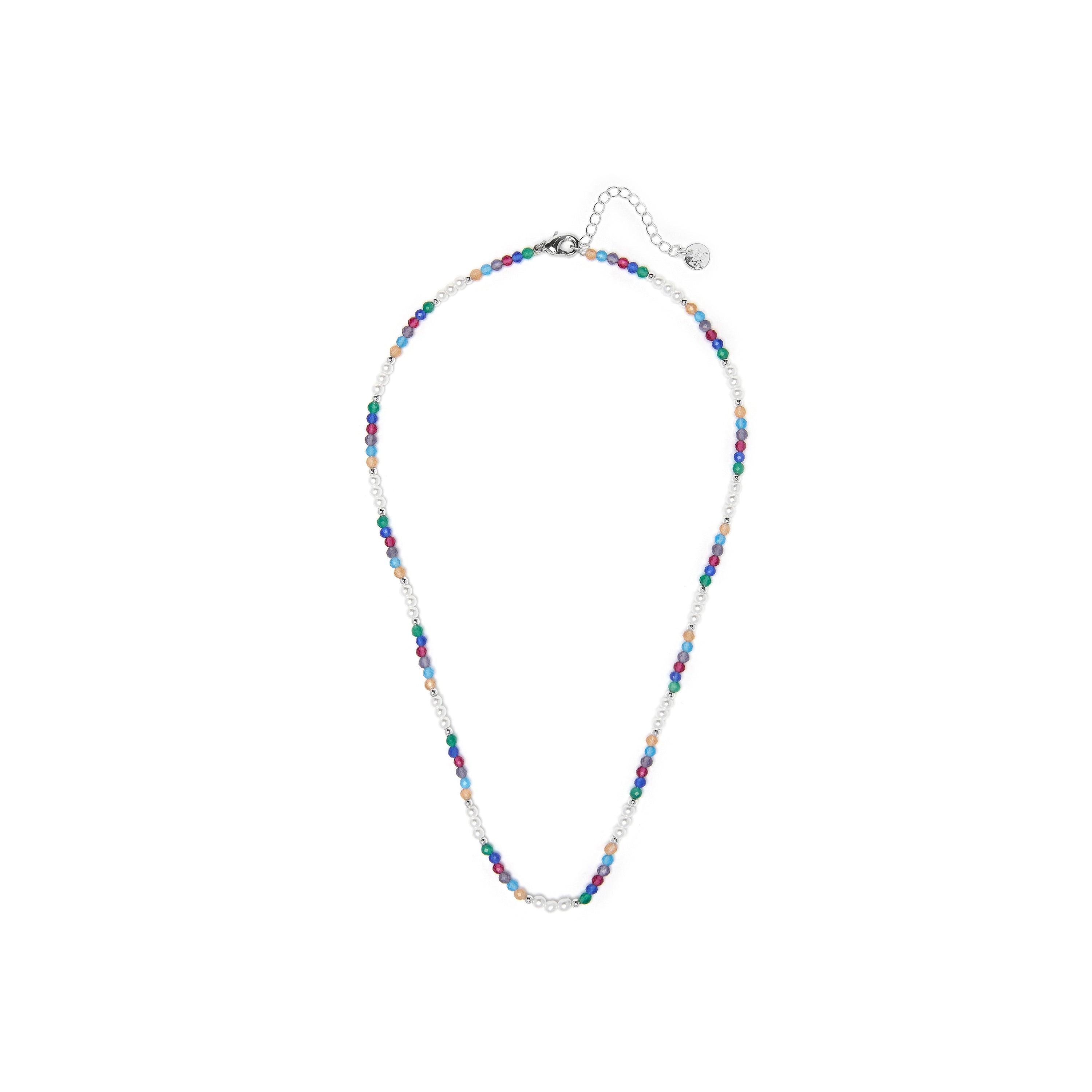 Collar de Cristal Multicolor acabado en rodio - Sury