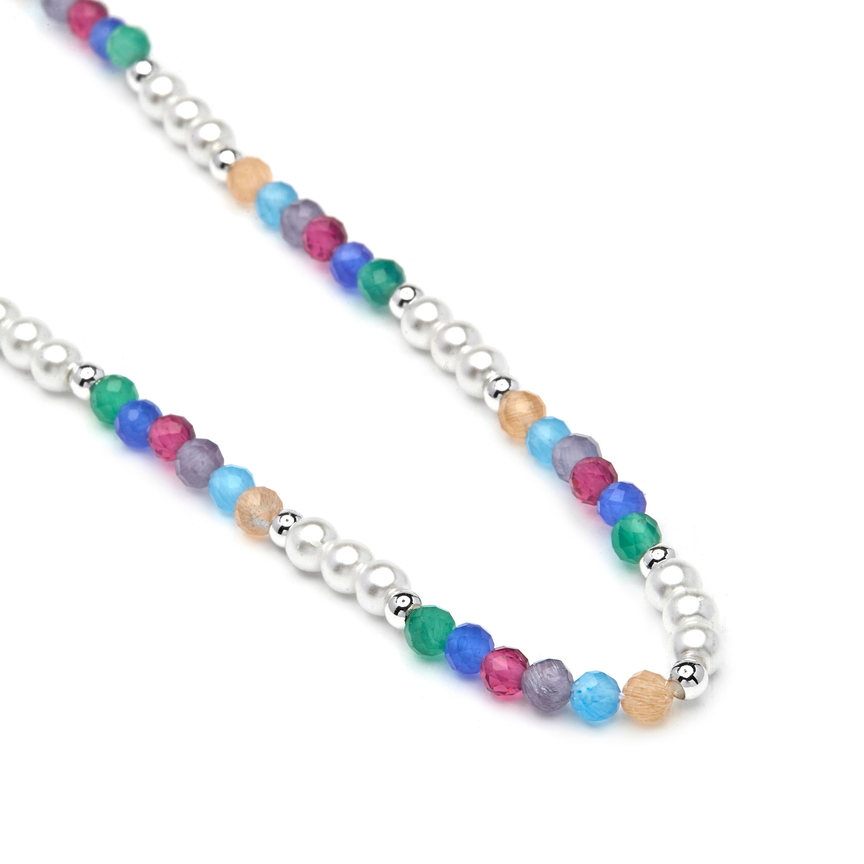 Collar de Cristal Multicolor acabado en rodio - Sury