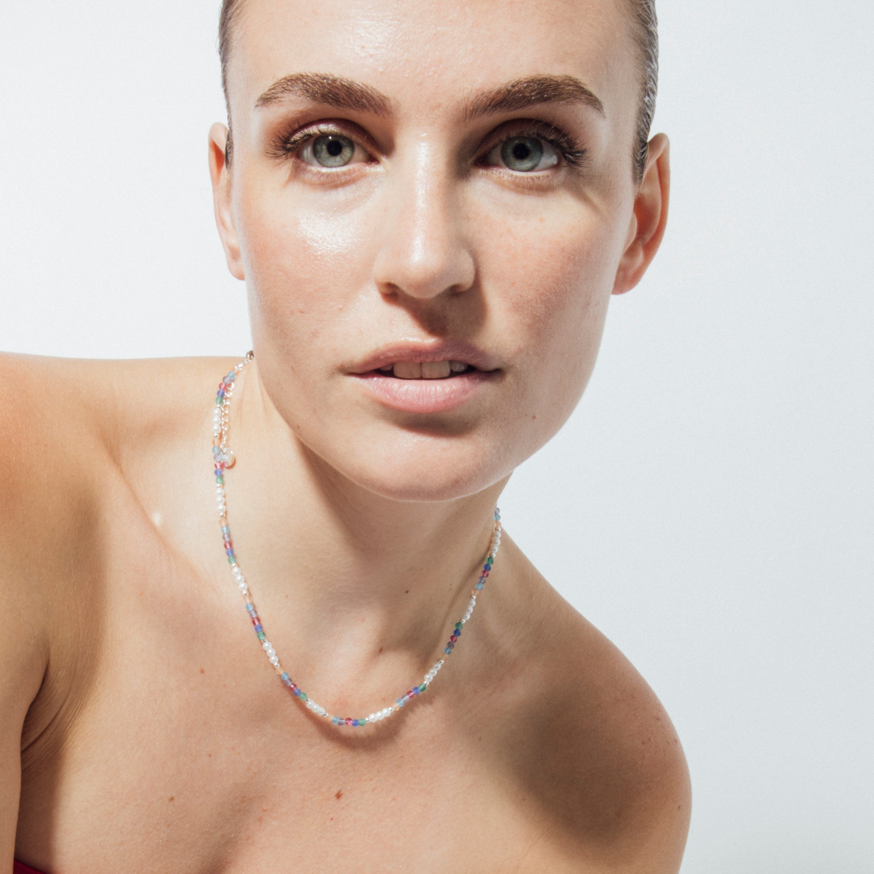 Collar de Cristal Multicolor acabado en rodio - Sury