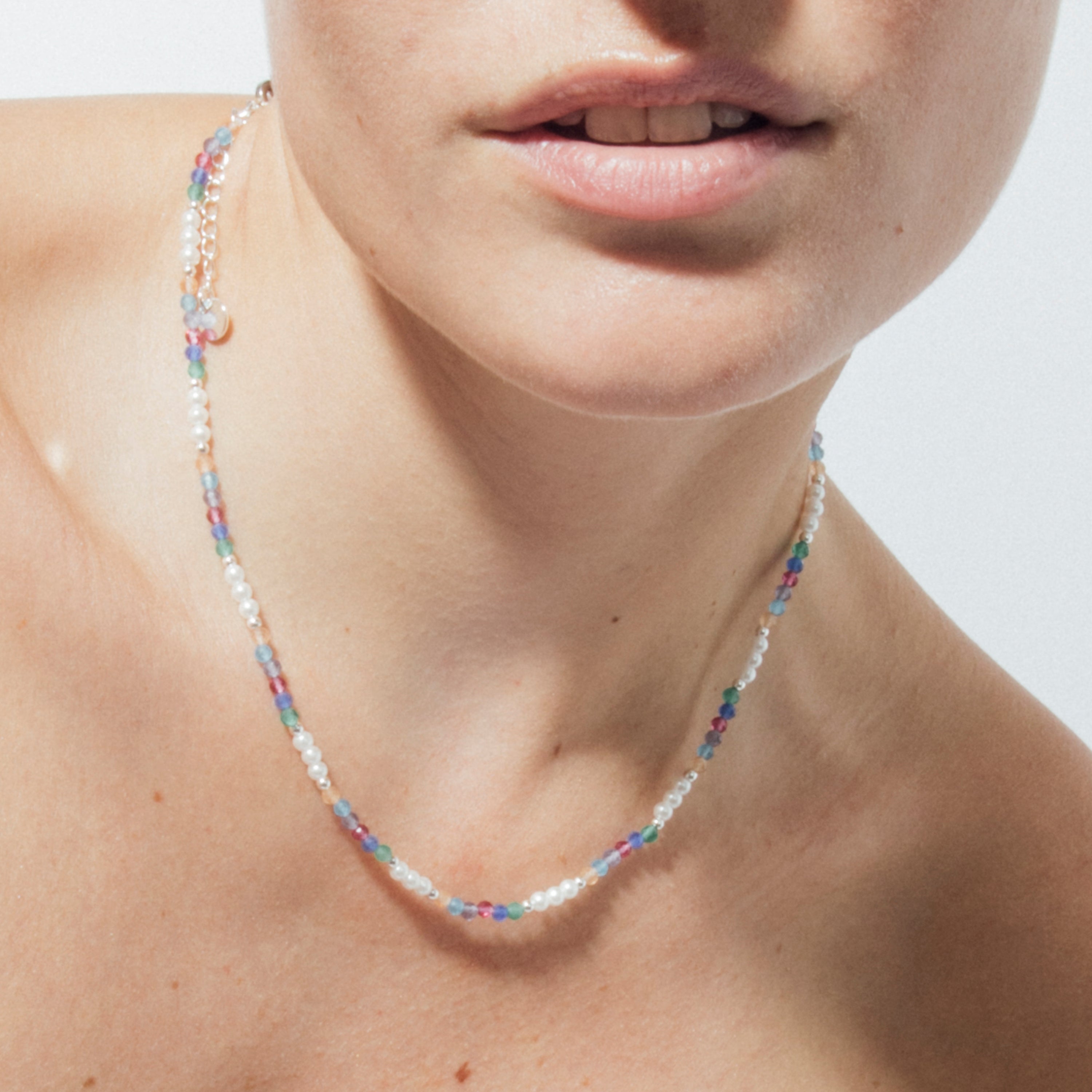 Collar de Cristal Multicolor acabado en rodio - Sury