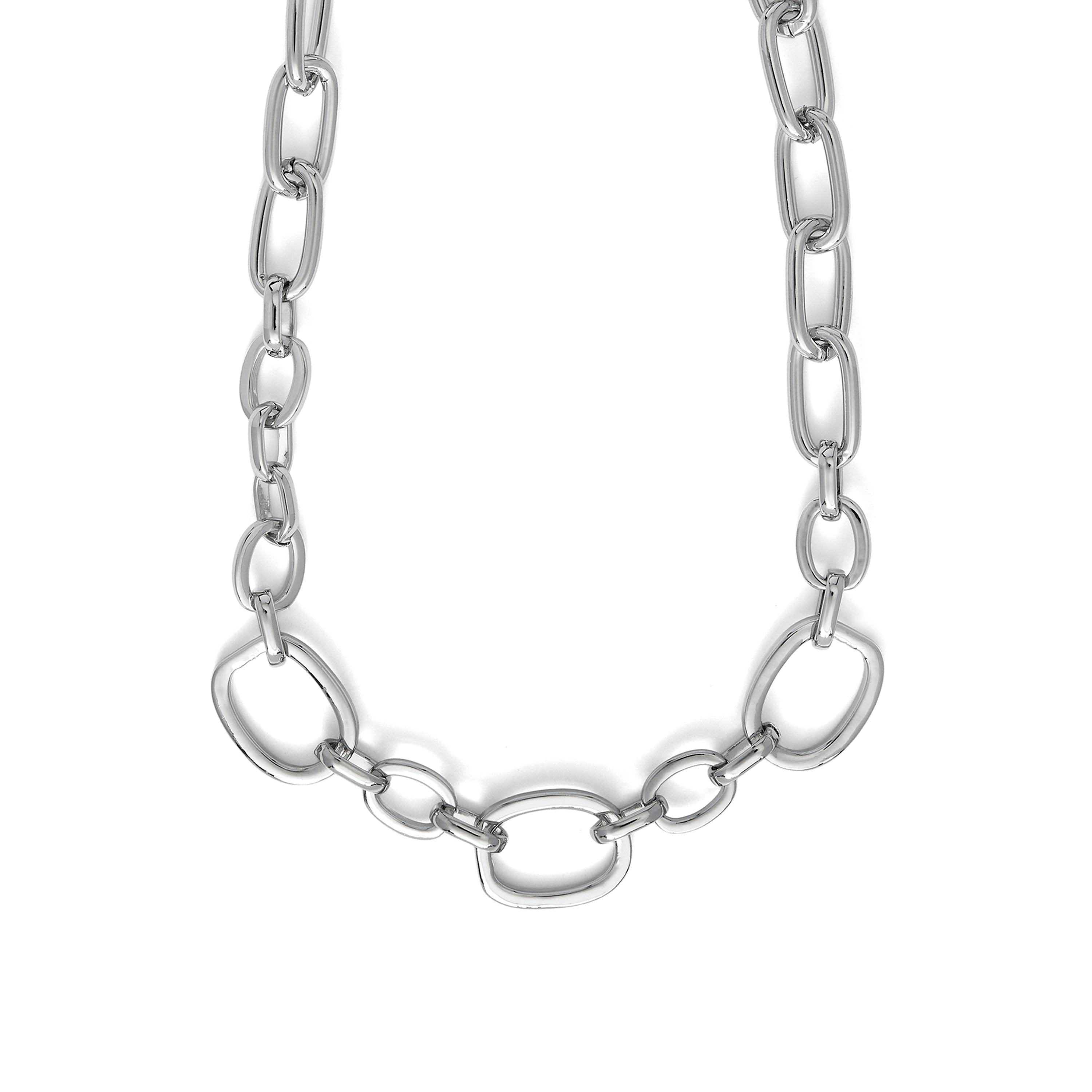 Rhodium-plated necklace - Danli