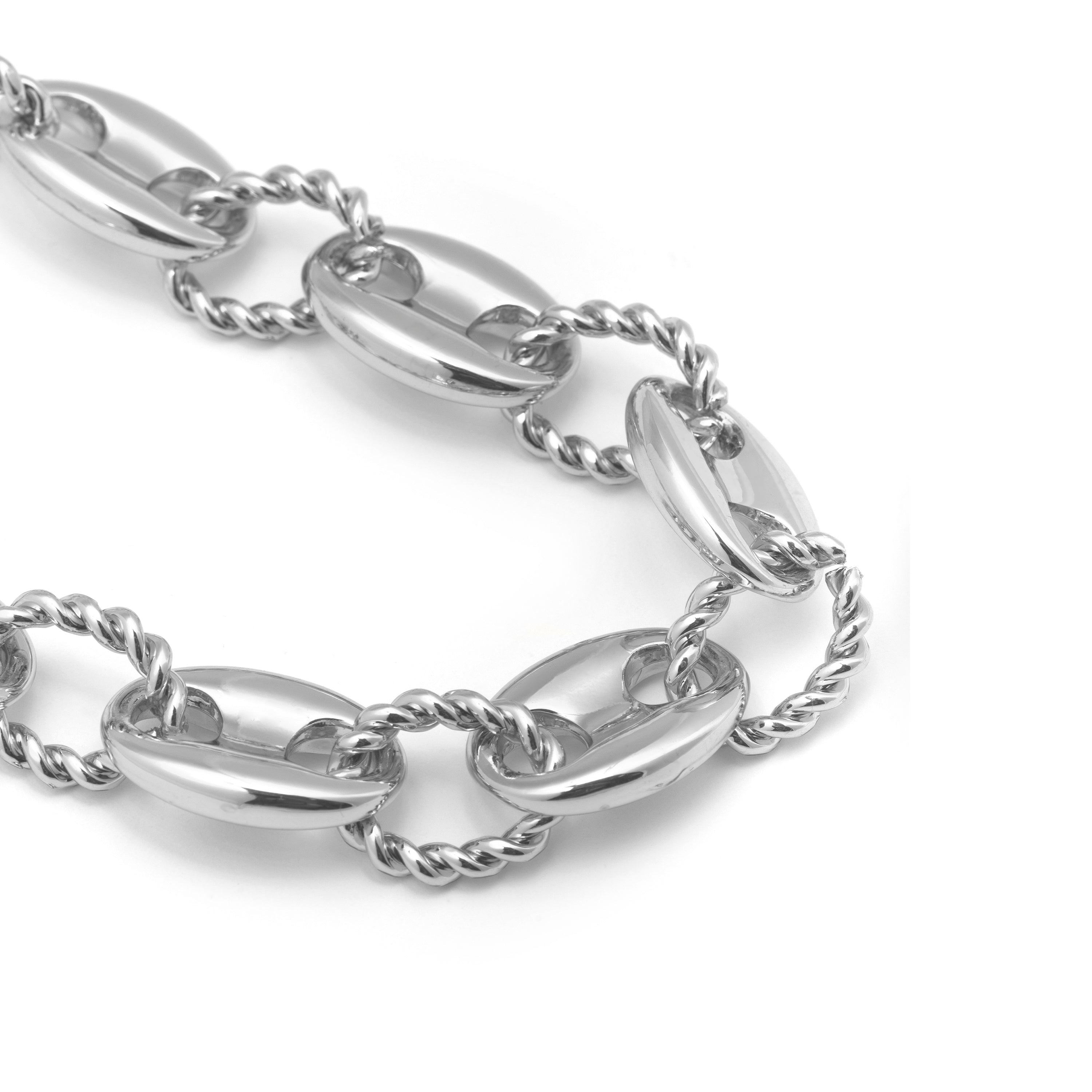 Rhodium-plated necklace - Laroth