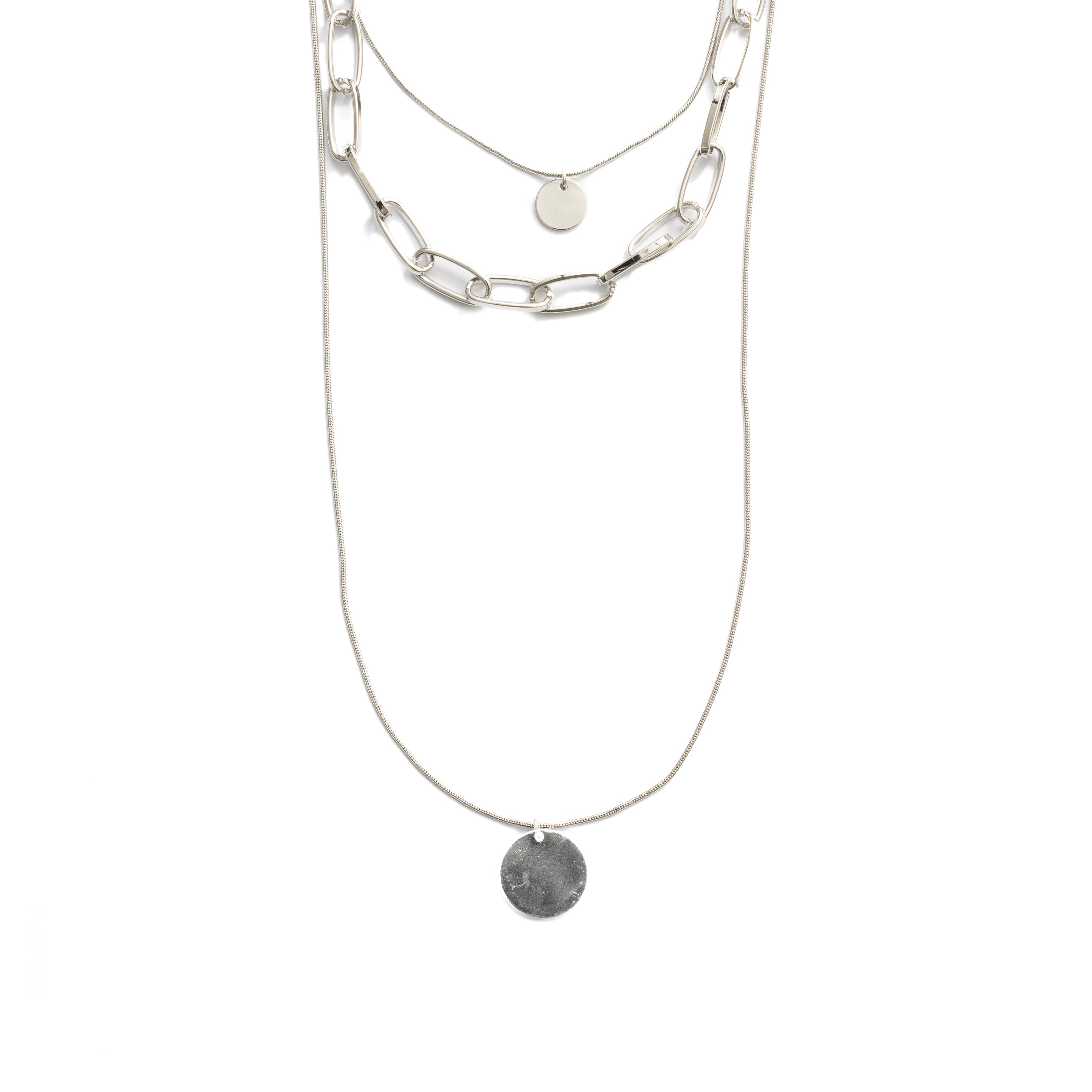 Rhodium-plated necklace - Hanoi