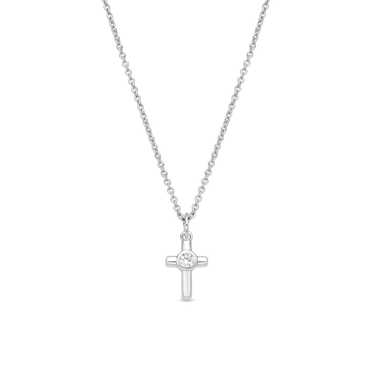 Rhodium-plated Brilliant Zircon Necklace - Lanka