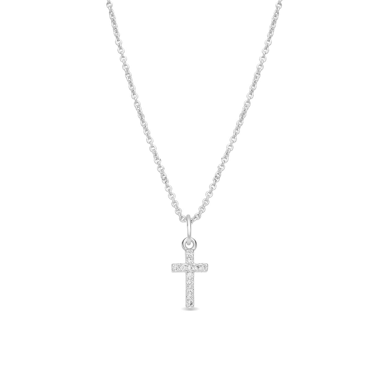 Rhodium-plated Brilliant Zircon Necklace - Askom
