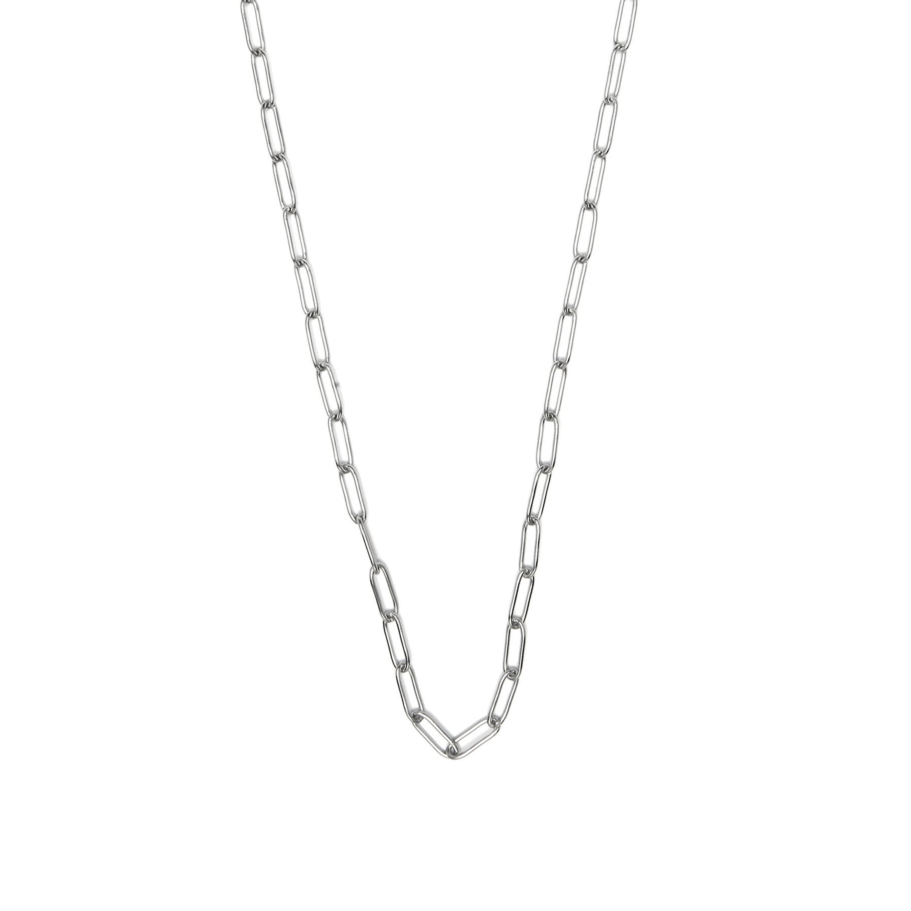 60cm rhodium-plated necklace - Sanmi