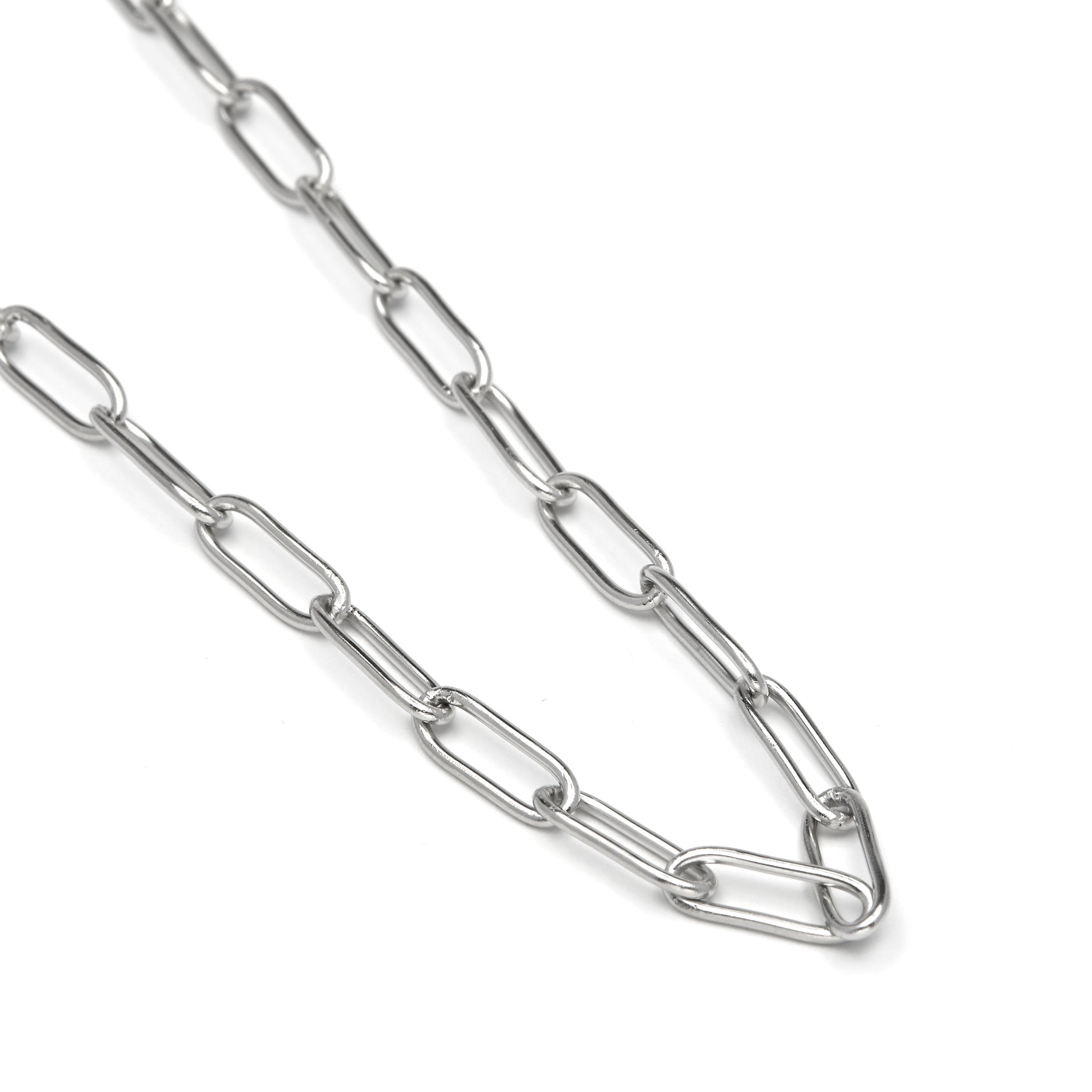 60cm rhodium-plated necklace - Sanmi