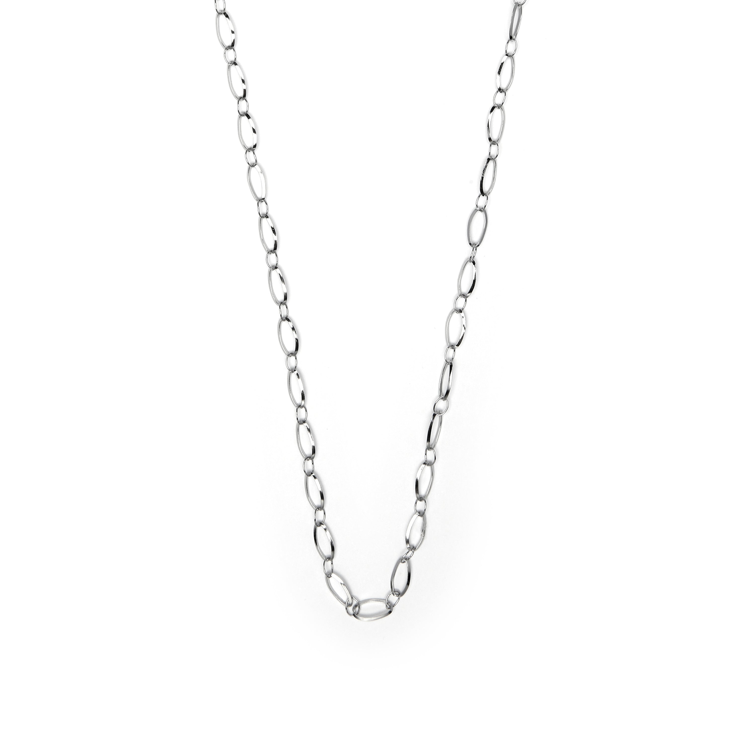 60cm rhodium-plated necklace - Sasil