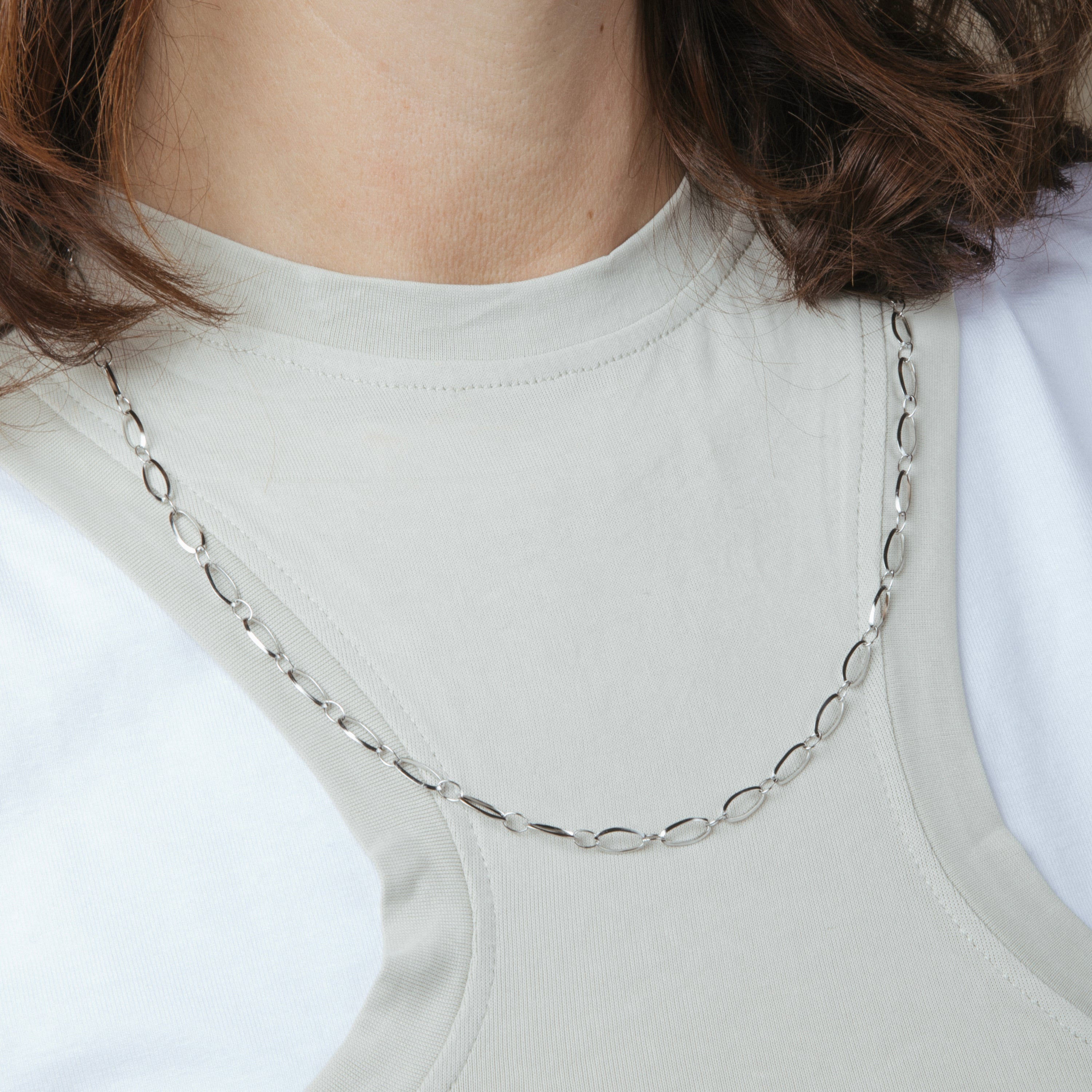60cm rhodium-plated necklace - Sasil