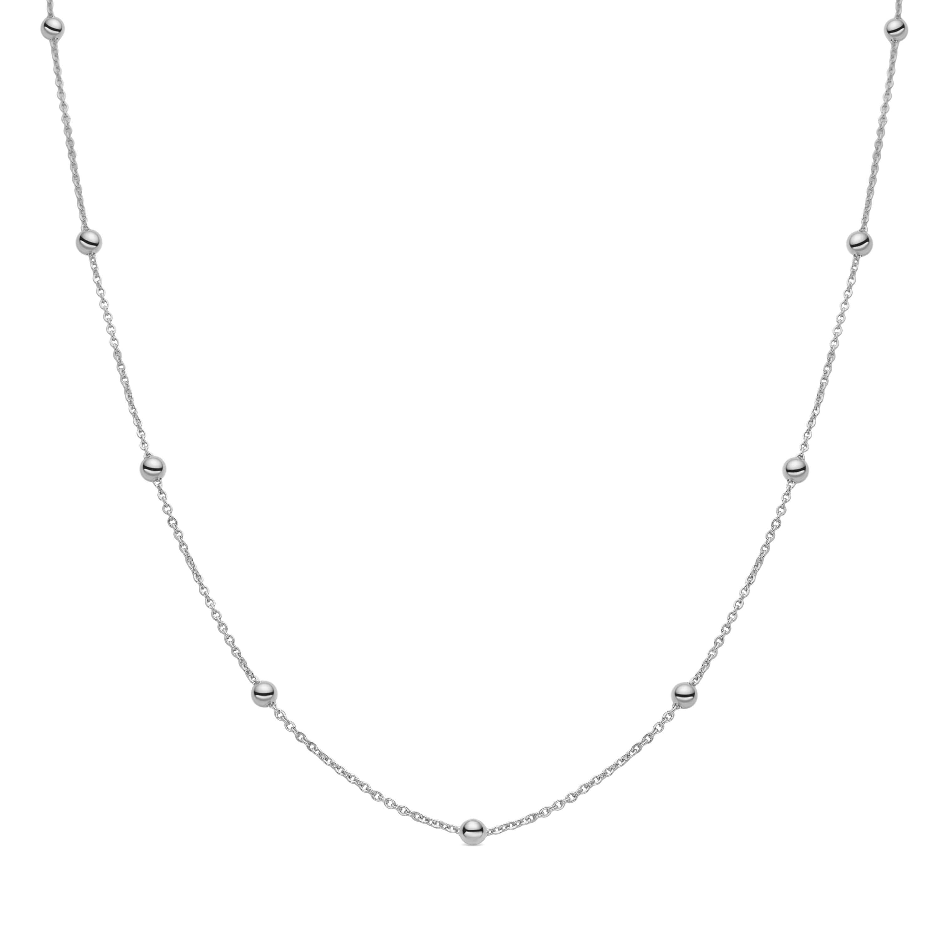 Rhodium-plated necklace - Liydat