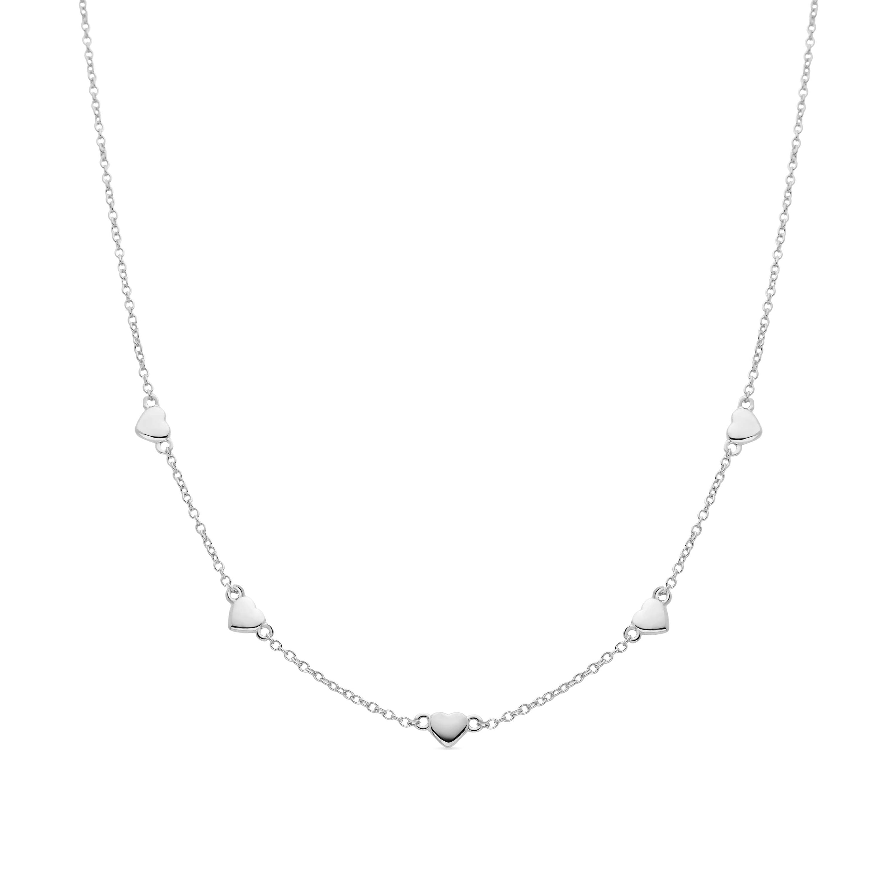 Rhodium-plated necklace - Moham