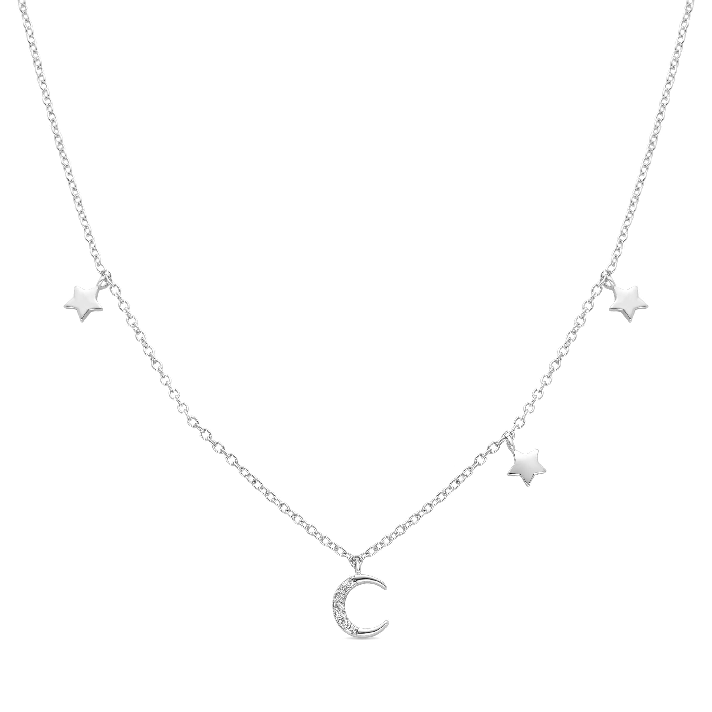 Rhodium-plated necklace - Resal