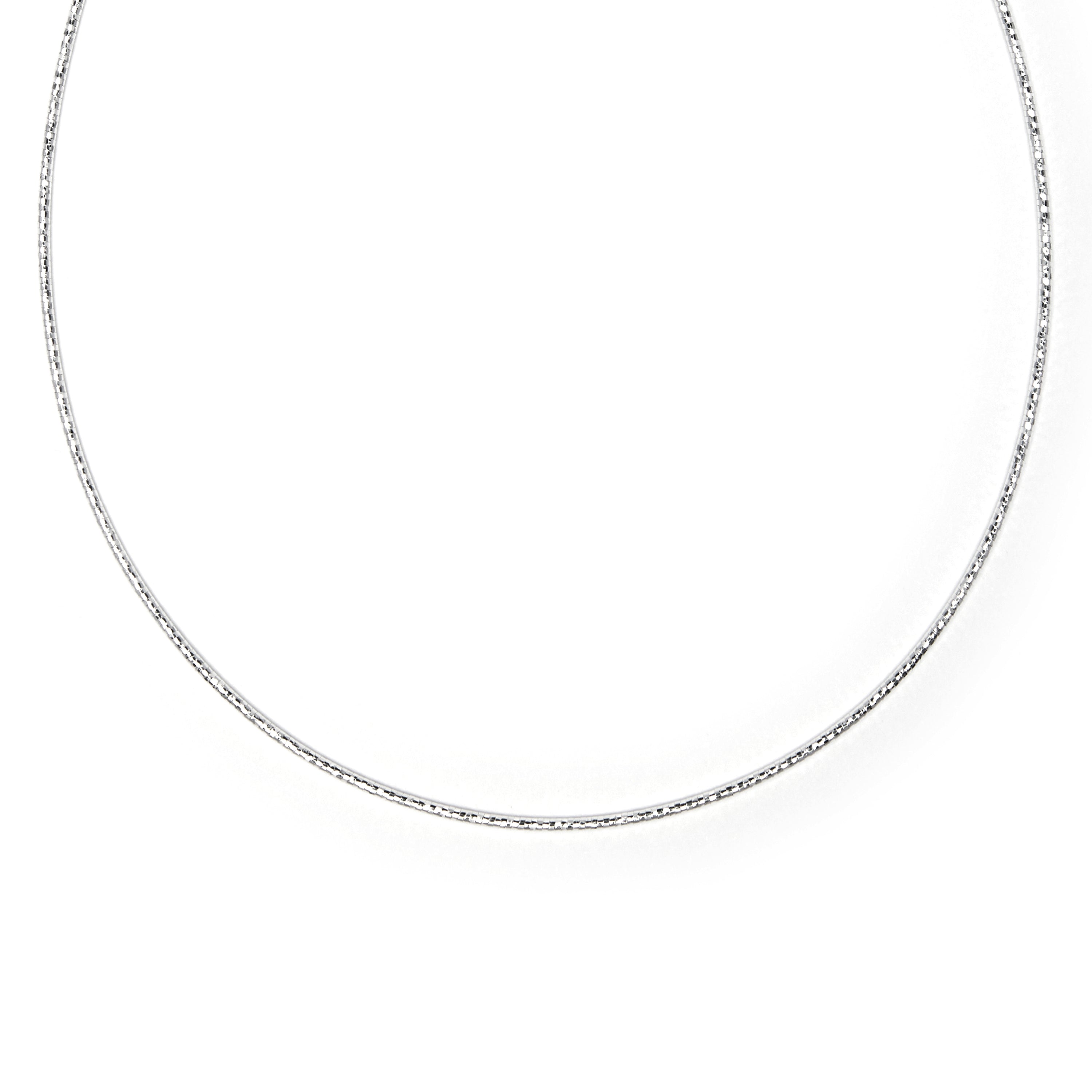 45cm rhodium-plated necklace - Nui