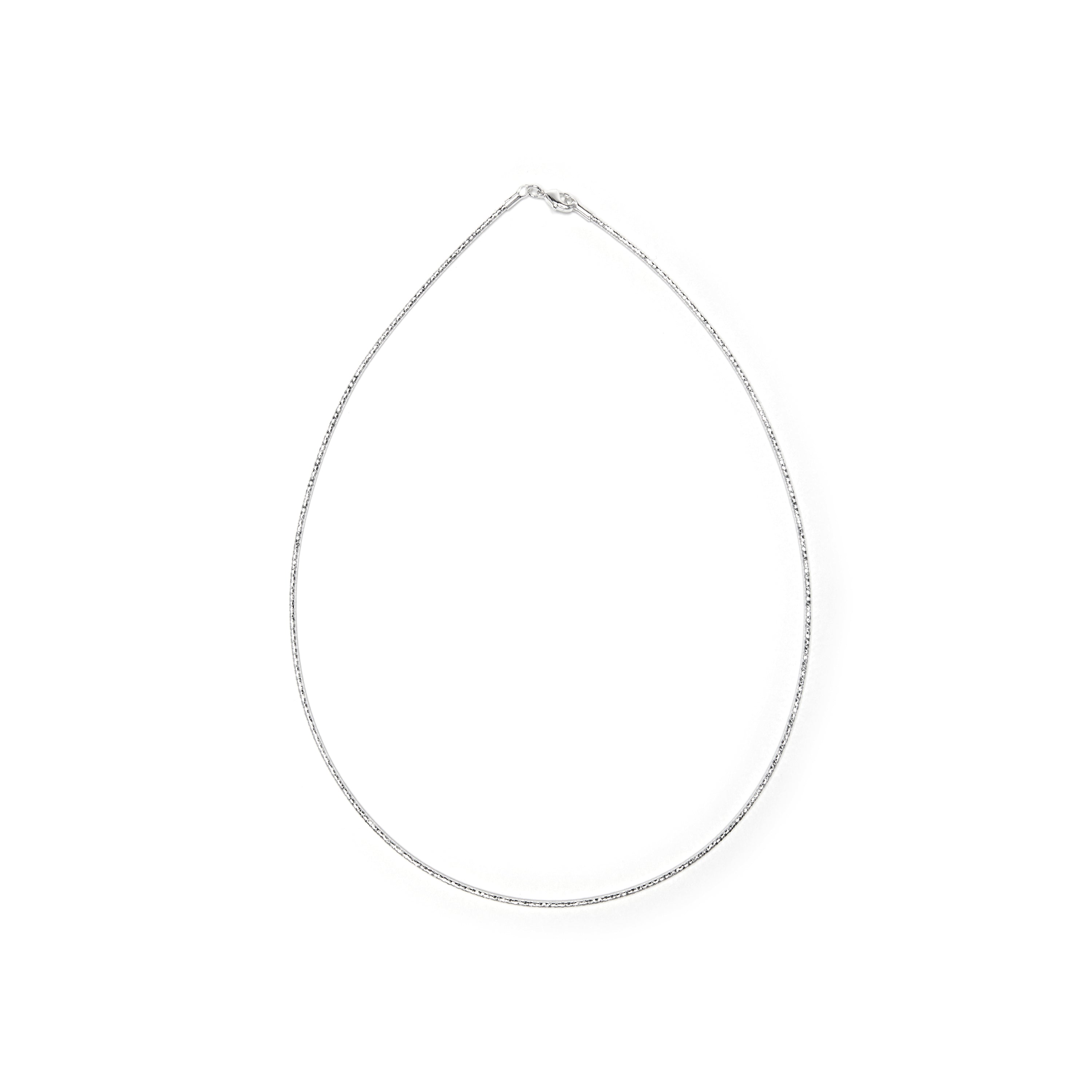 45cm rhodium-plated necklace - Nui