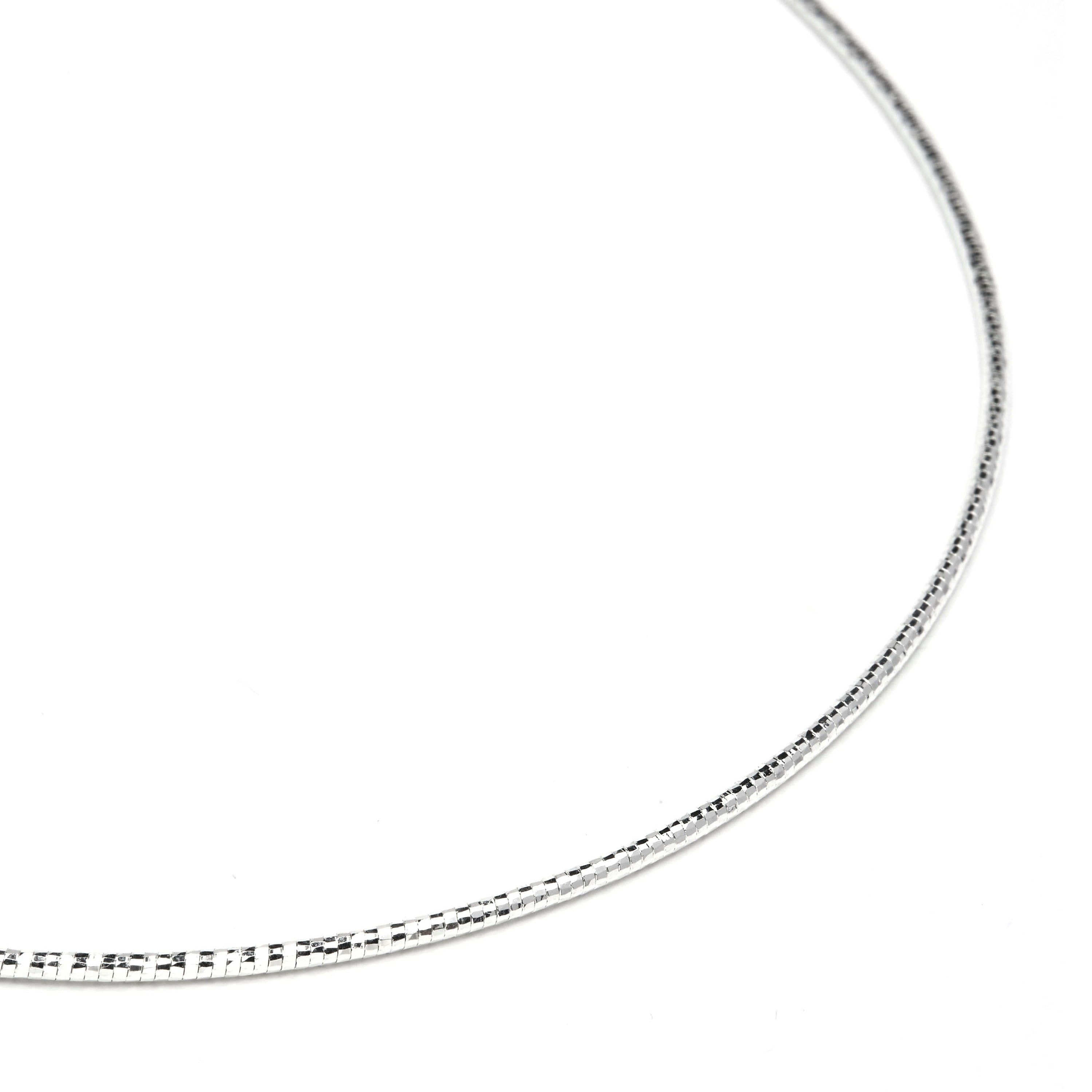 45cm rhodium-plated necklace - Nui