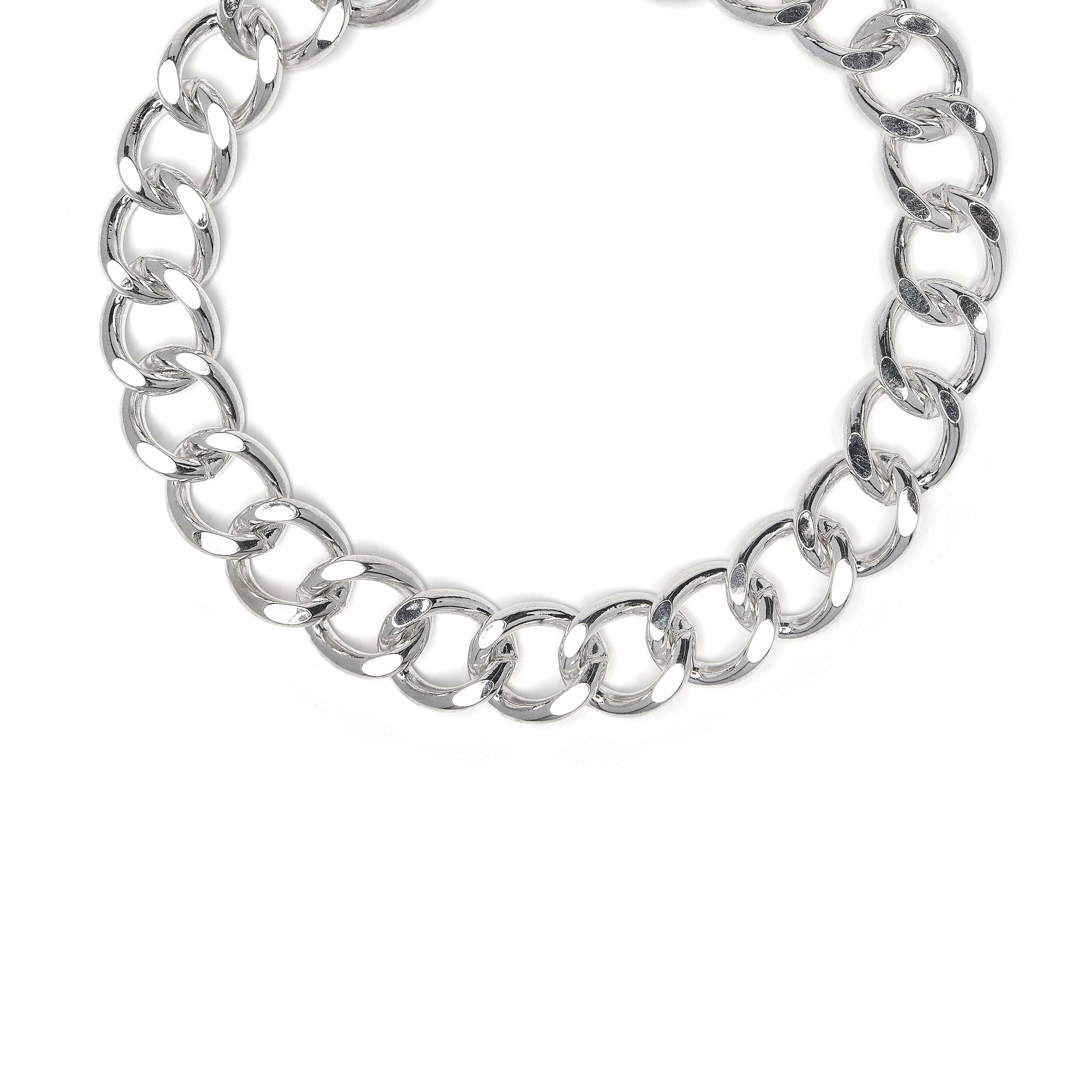 45cm rhodium-plated necklace - Moba