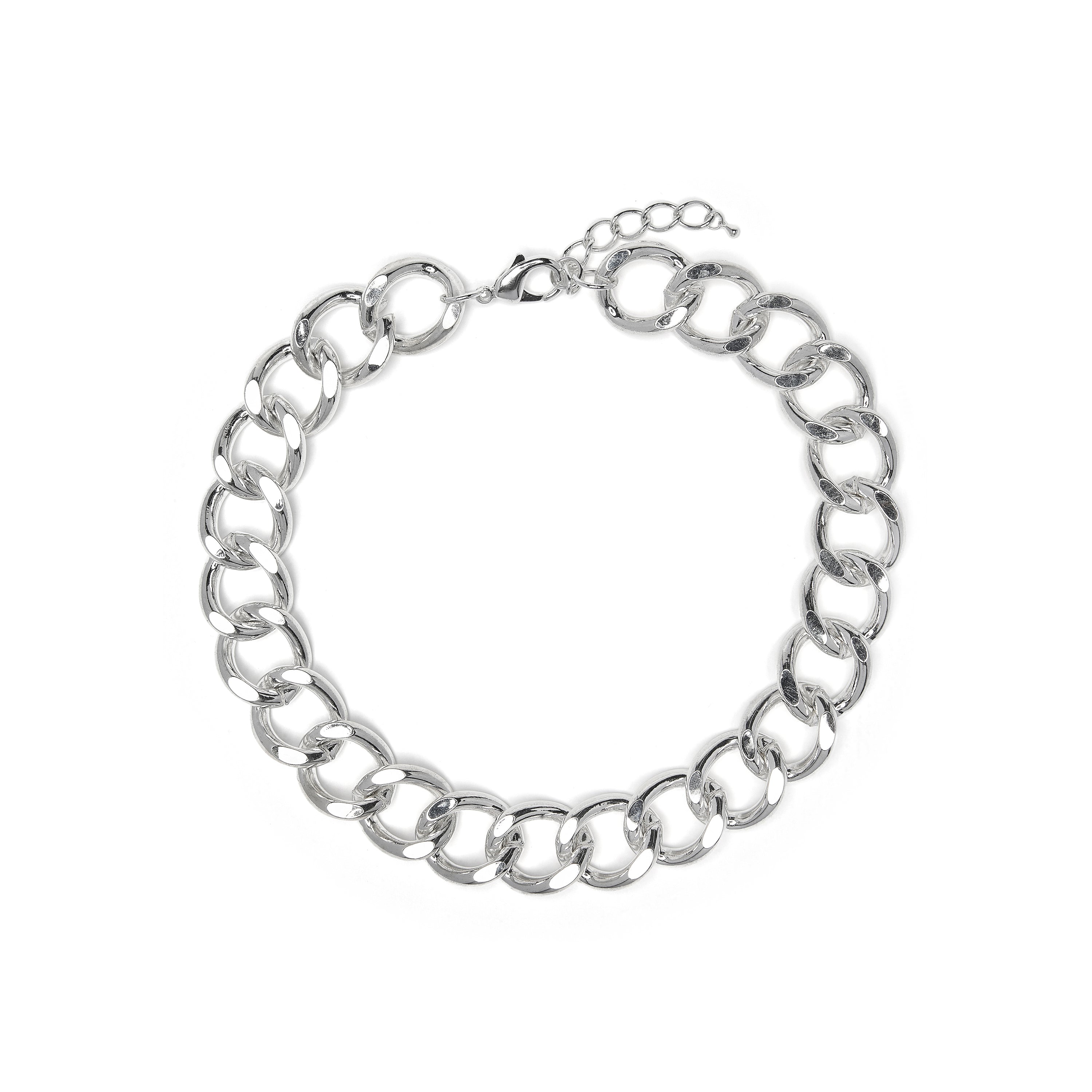 45cm rhodium-plated necklace - Moba