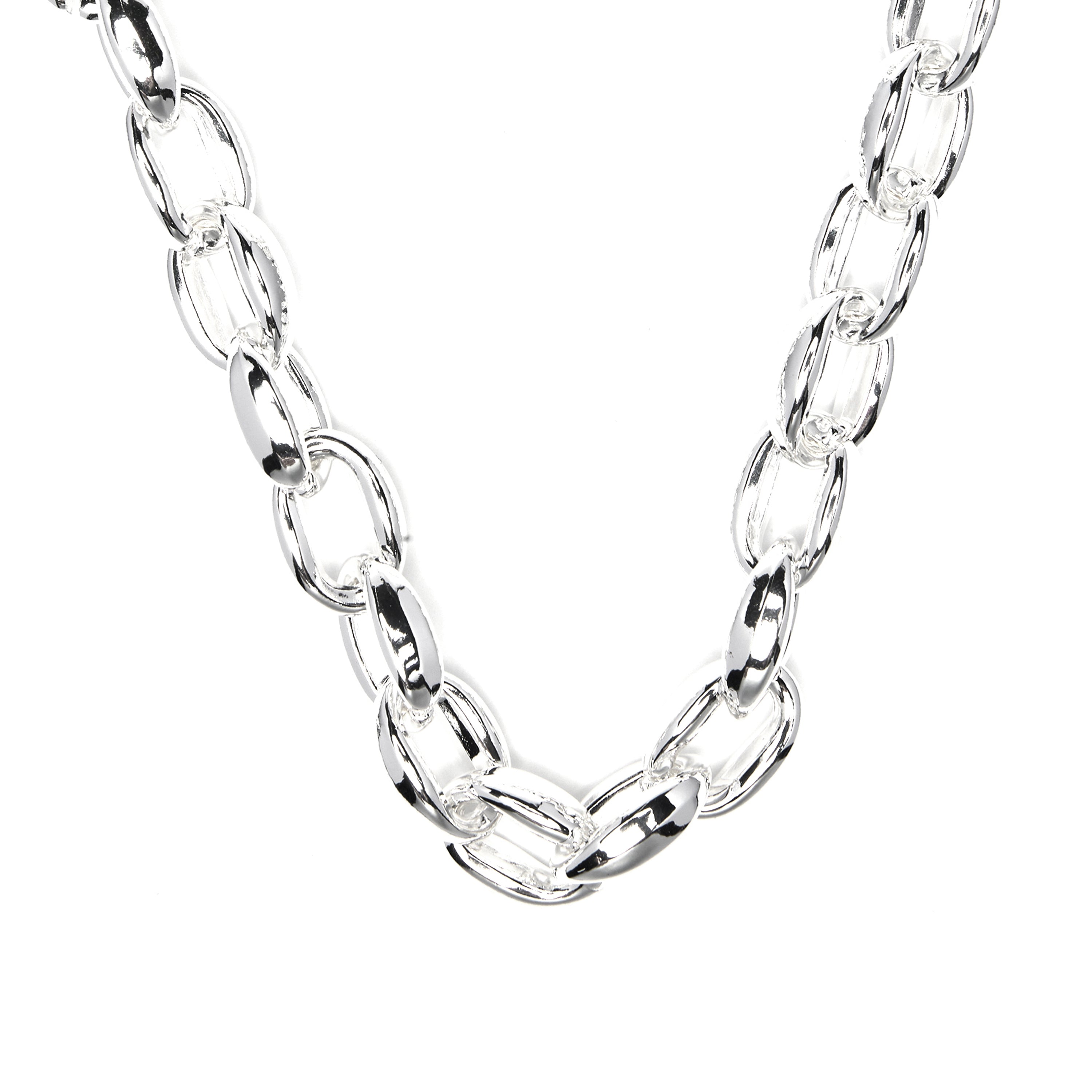 45cm rhodium plated necklace - Aula
