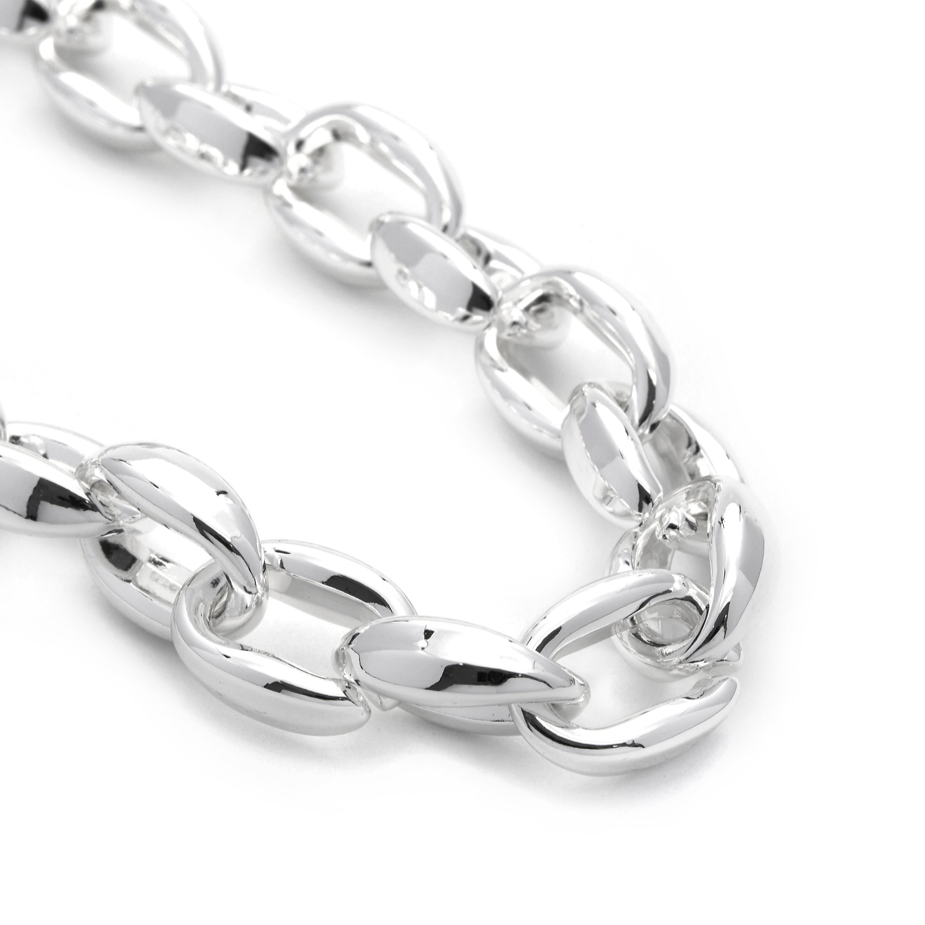 45cm rhodium plated necklace - Aula