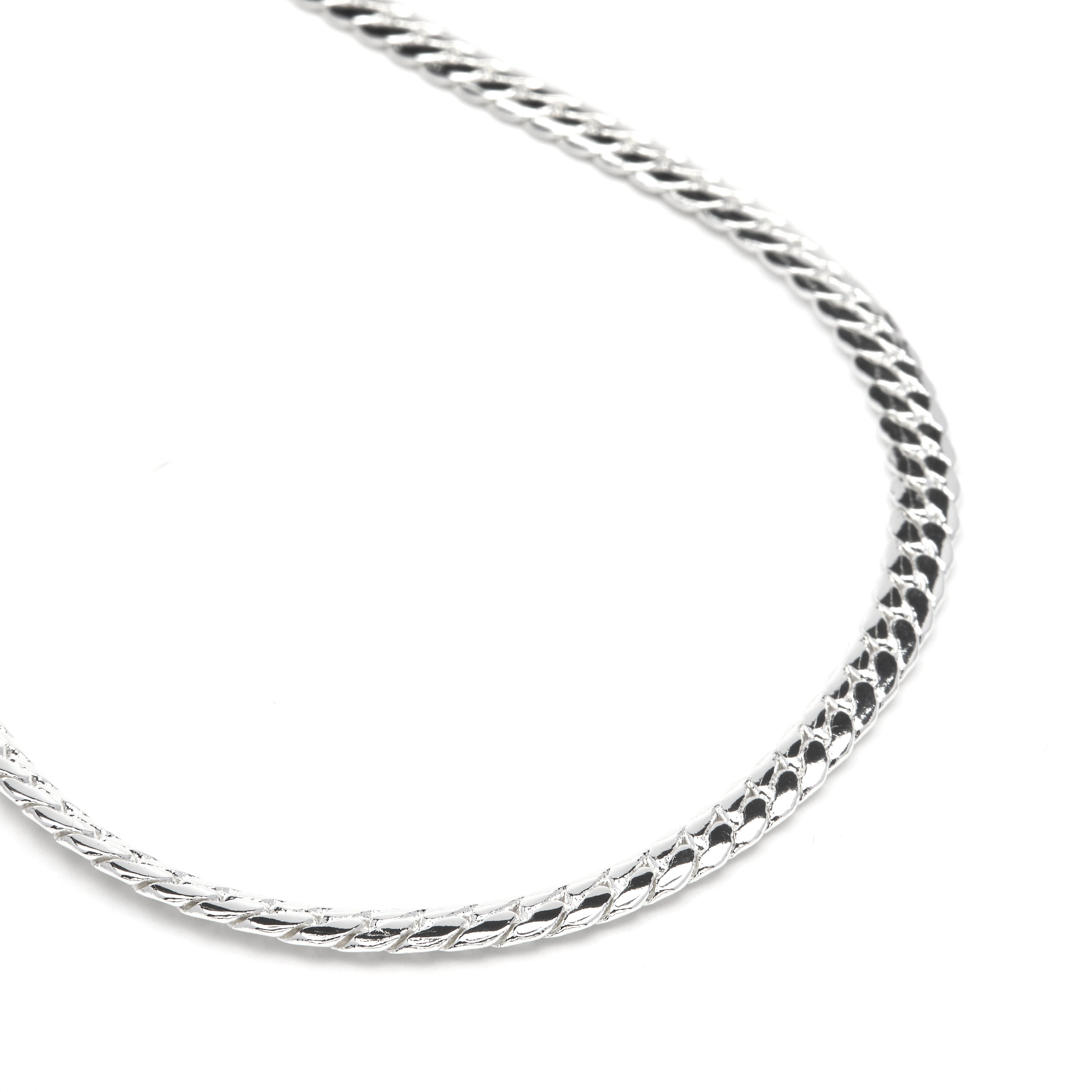 45cm rhodium-plated necklace - Nanja