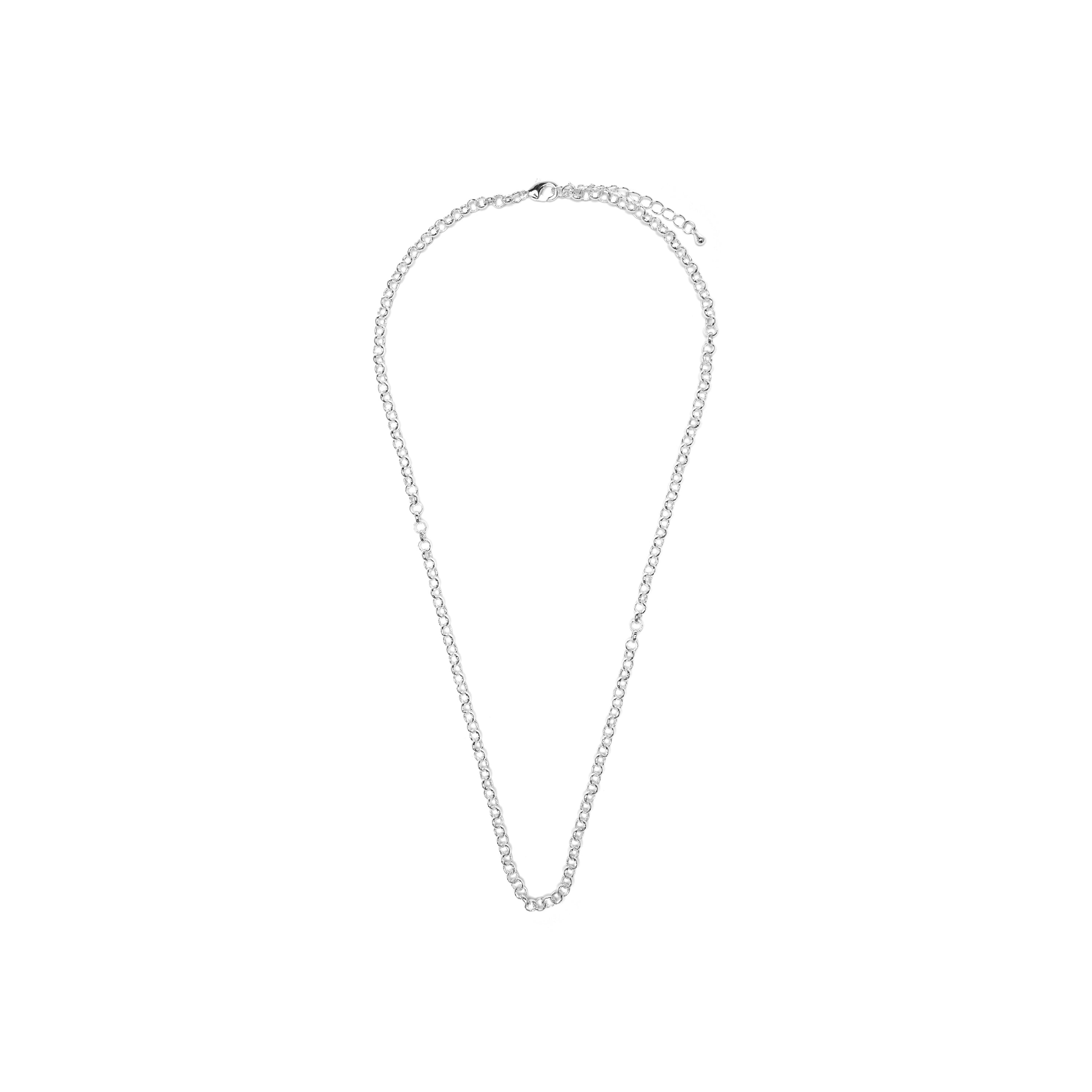 Rhodium-plated 50cm necklace - Lakbra