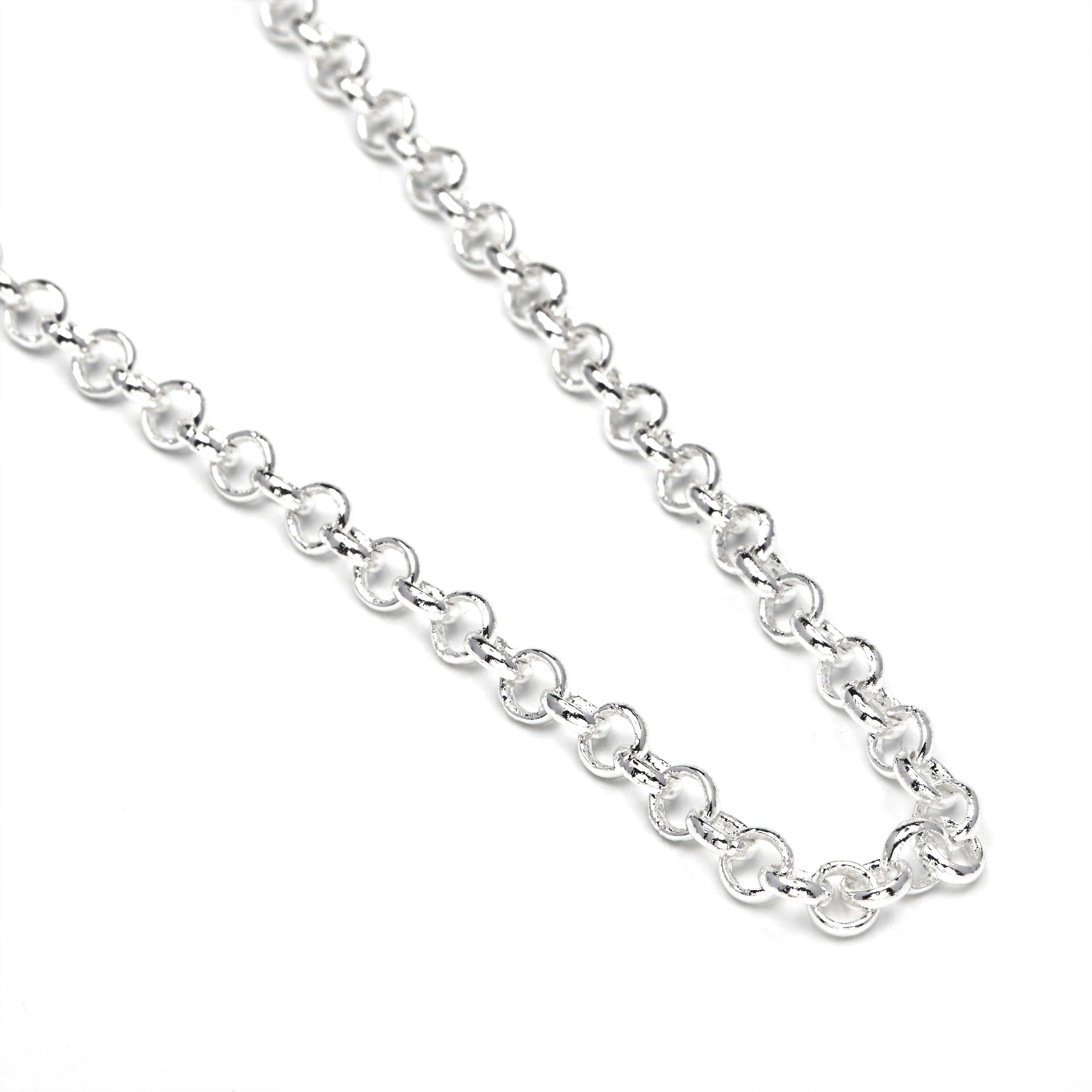 Rhodium-plated 50cm necklace - Lakbra