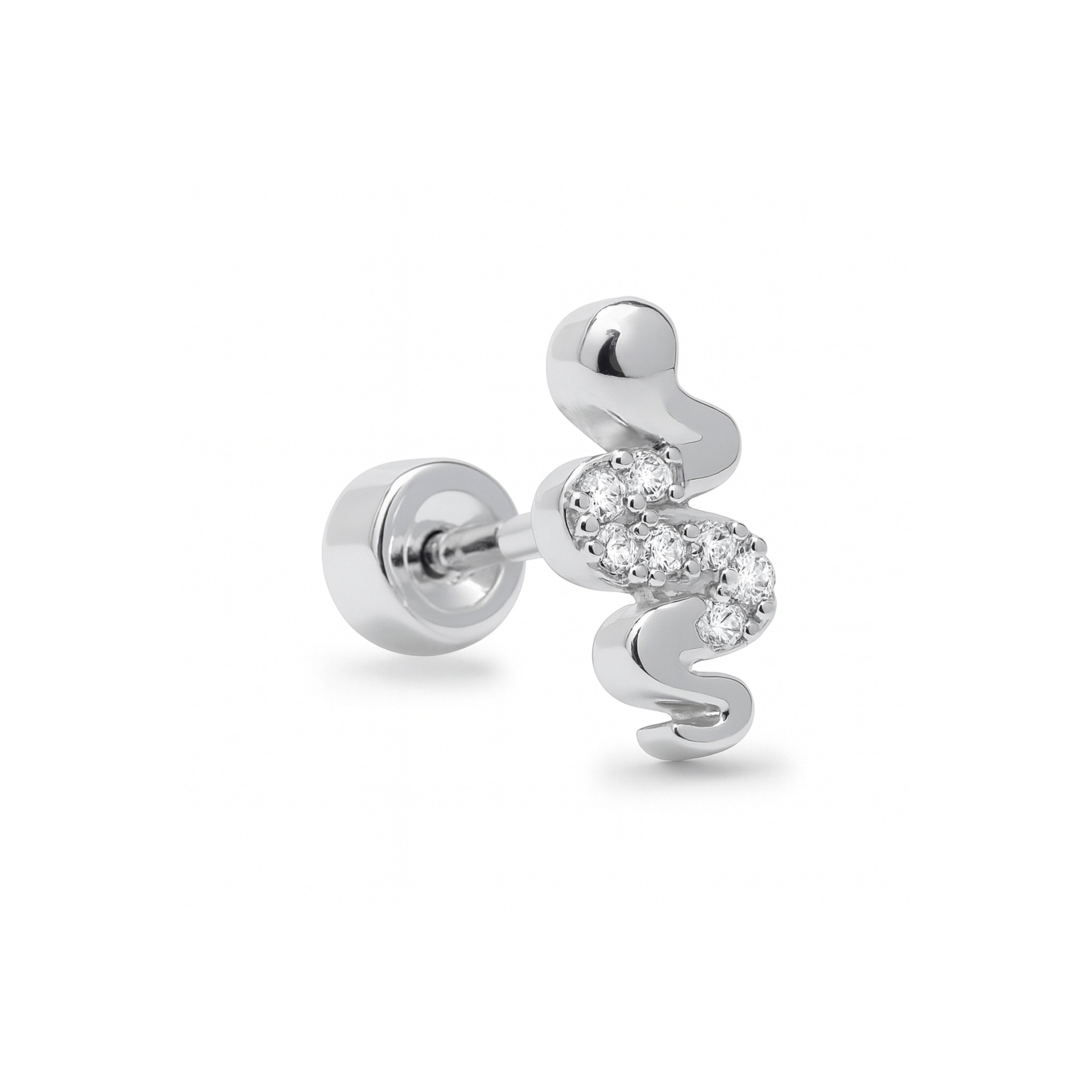 Sparkling Cubic Zirconia Piercing in 925 Sterling Silver - Camum