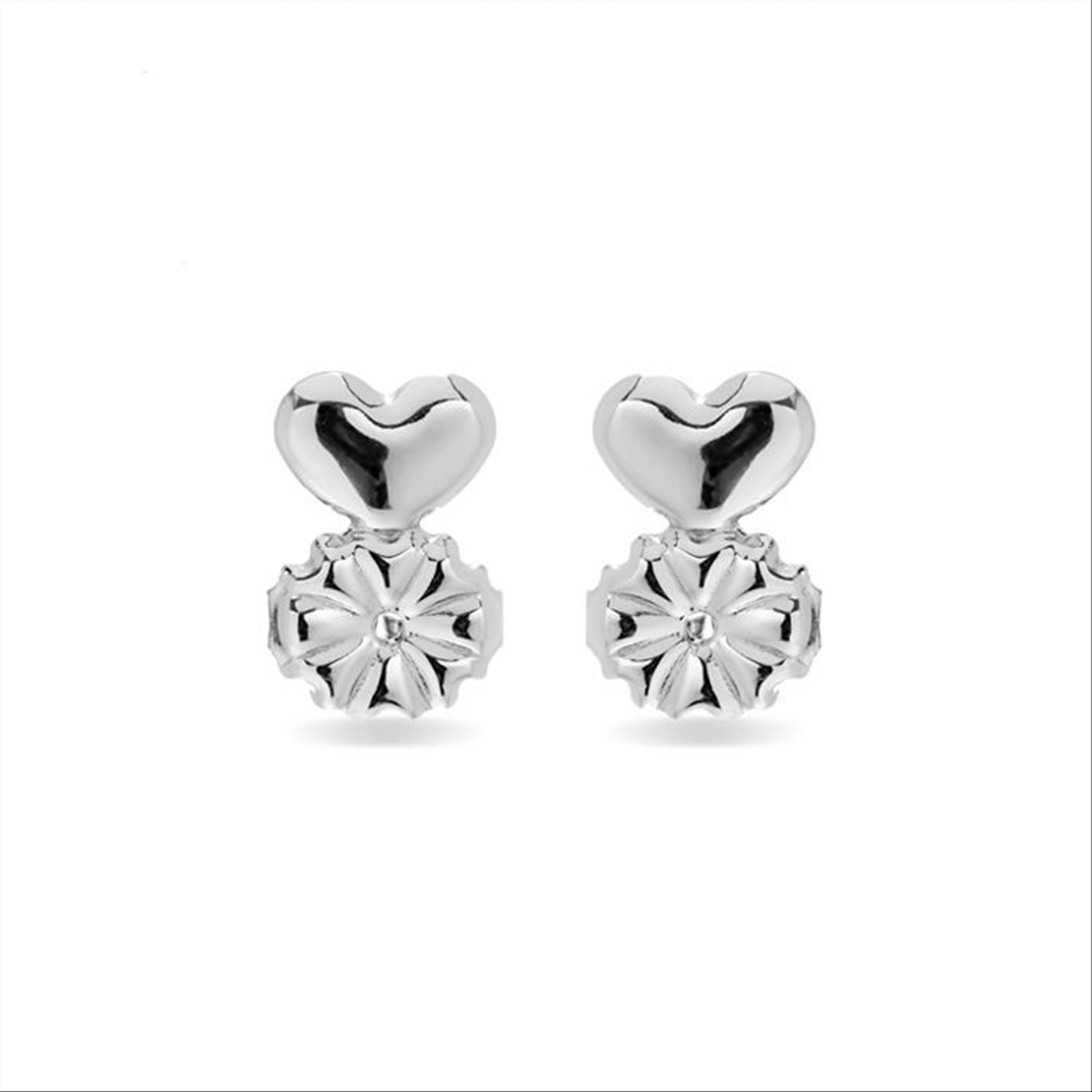 Rhodium-plated finish - Heart