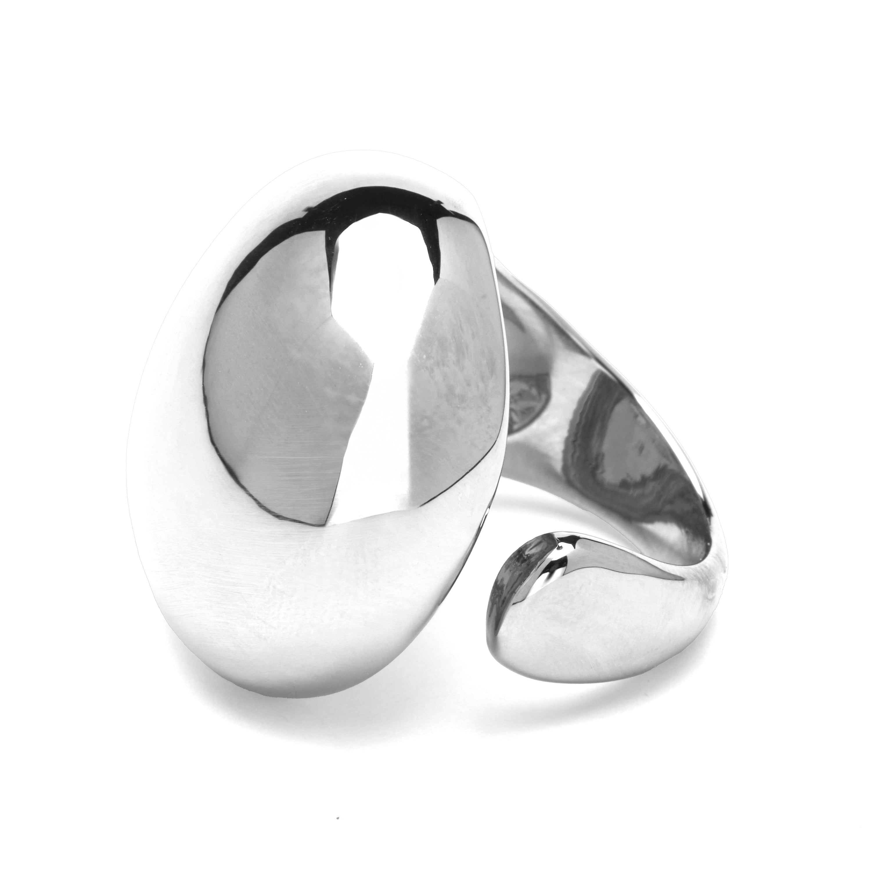 Rhodium-plated ring - Lussor