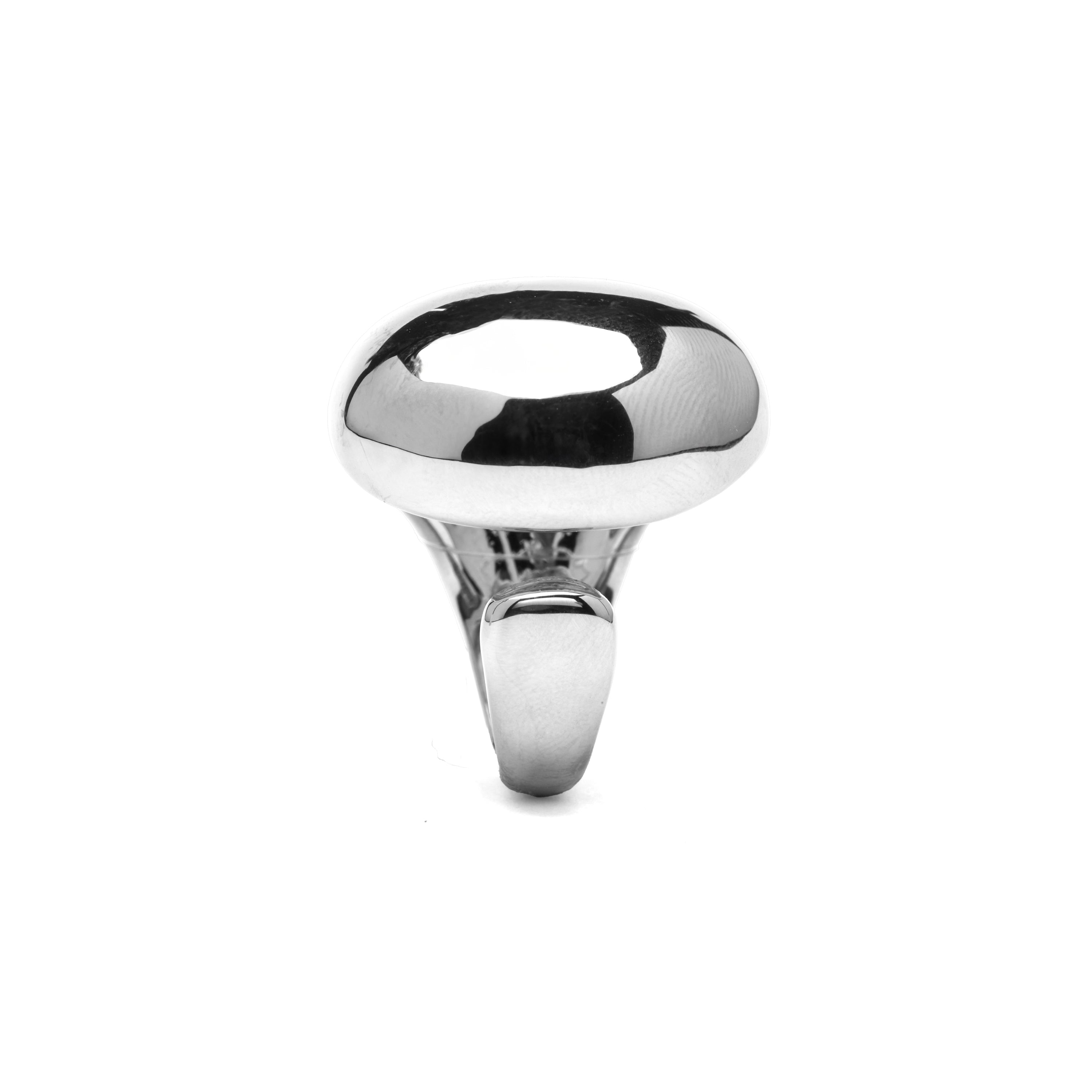 Rhodium-plated ring - Lussor
