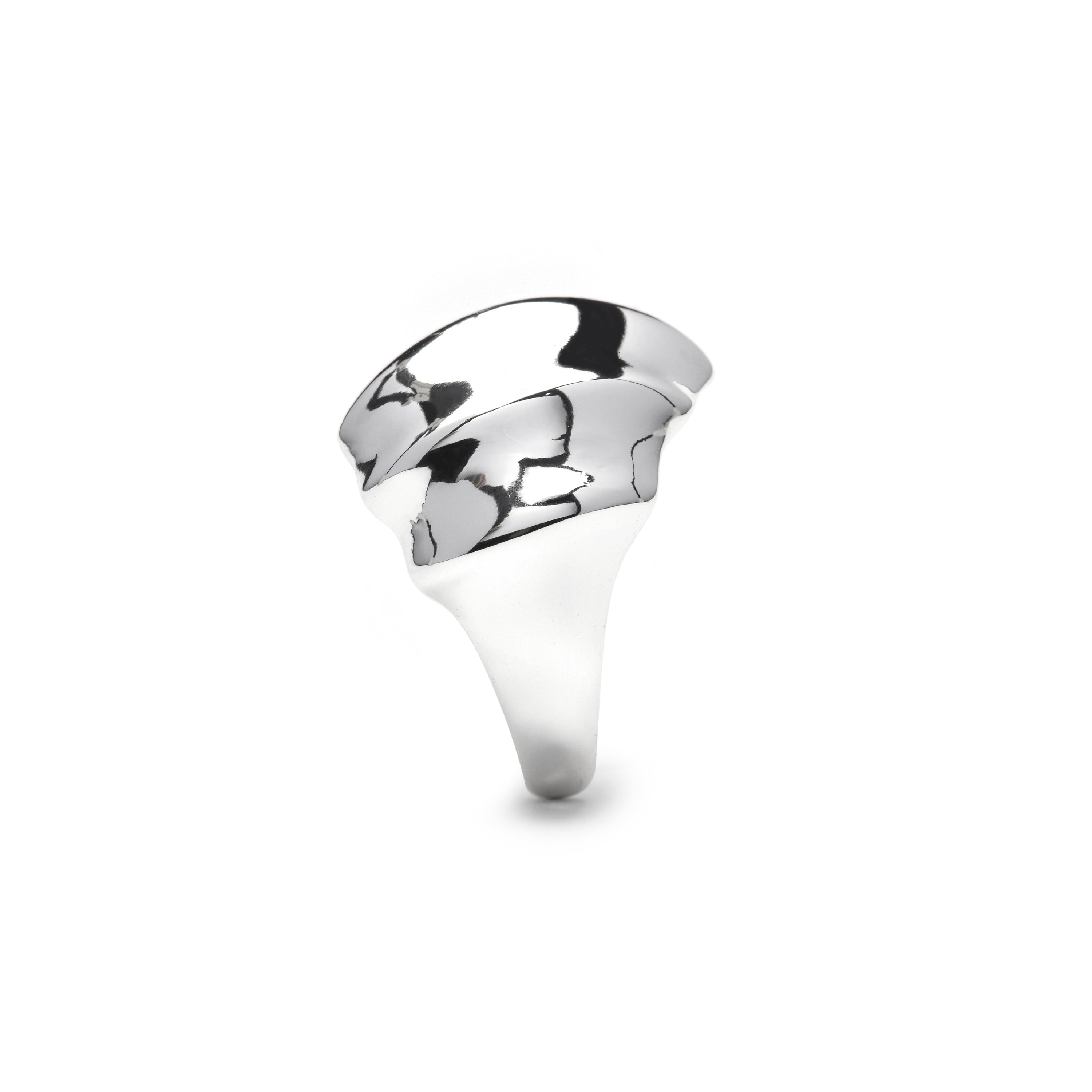 Rhodium-plated ring - Dinu