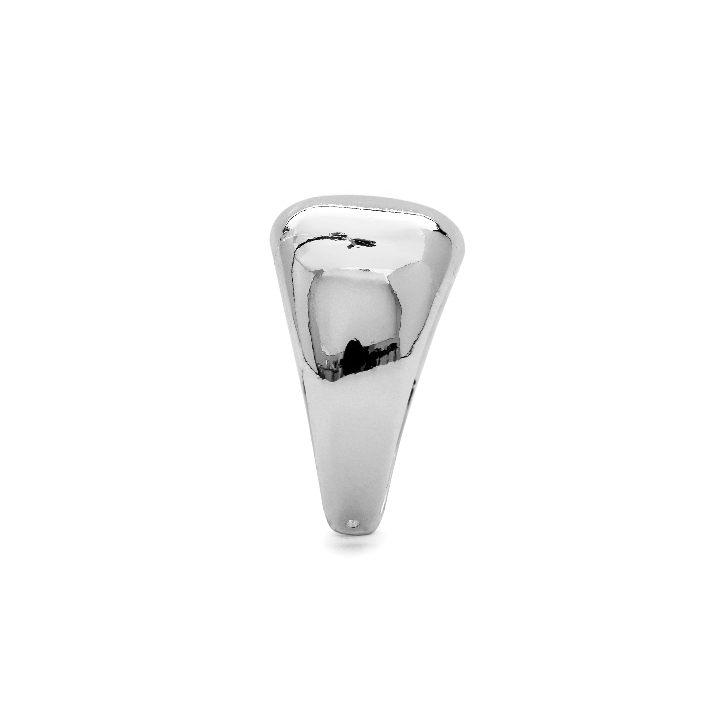 Rhodium-plated ring - Nura