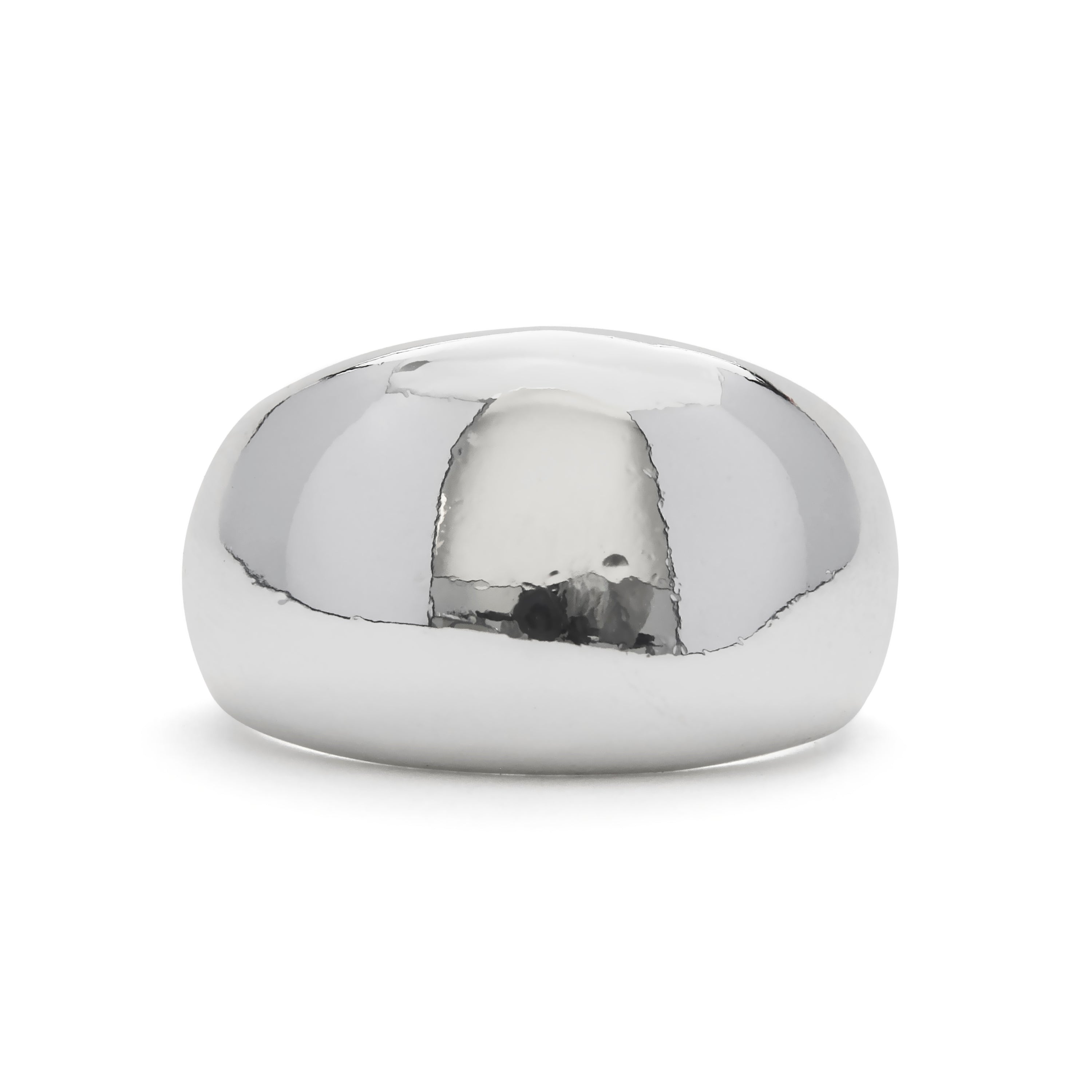 Rhodium-plated ring - Nura