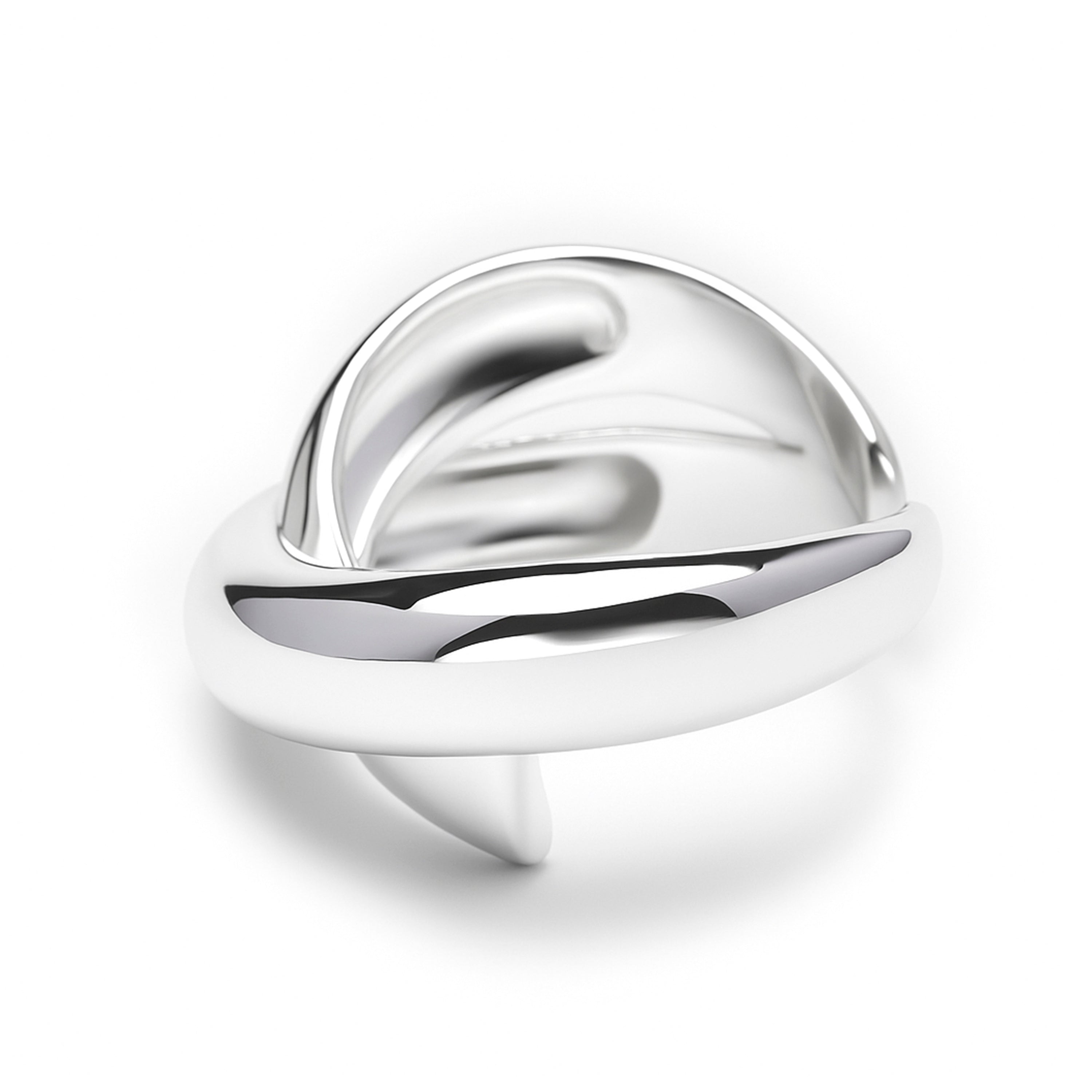 Rhodium-plated ring - Nacui
