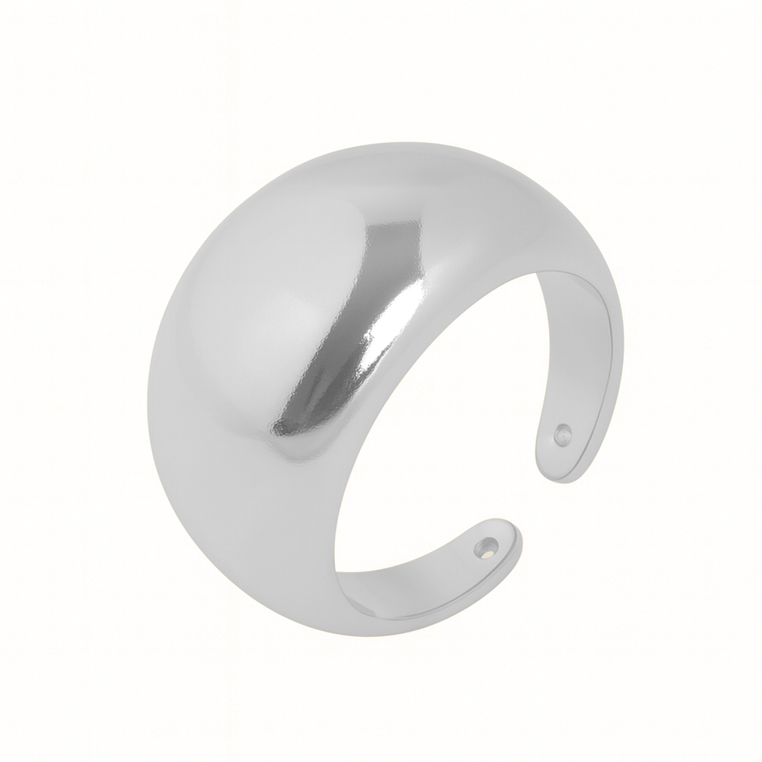 Rhodium-plated ring - Tanys