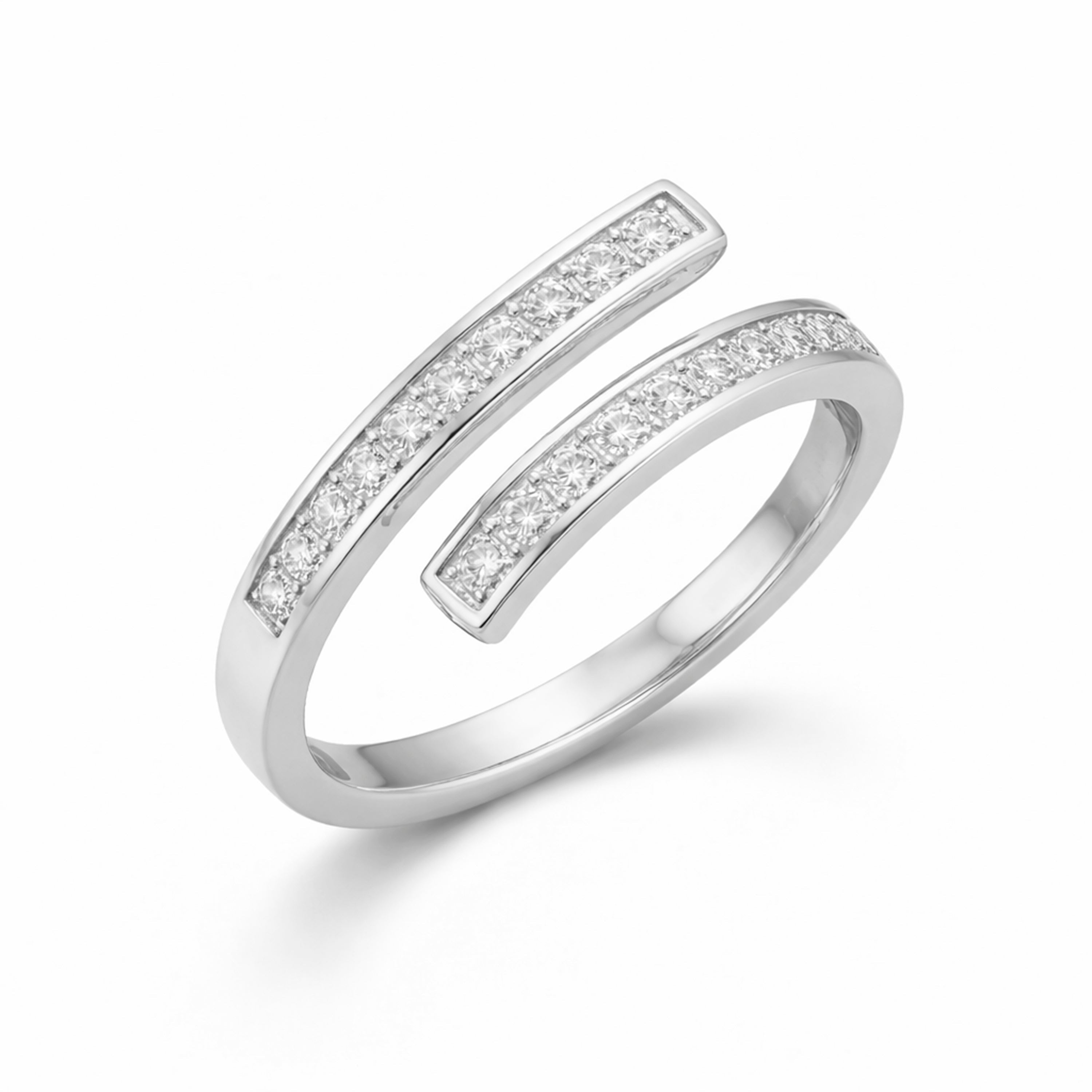 Multicolor Zircon Ring with Silver Finish - Dotza