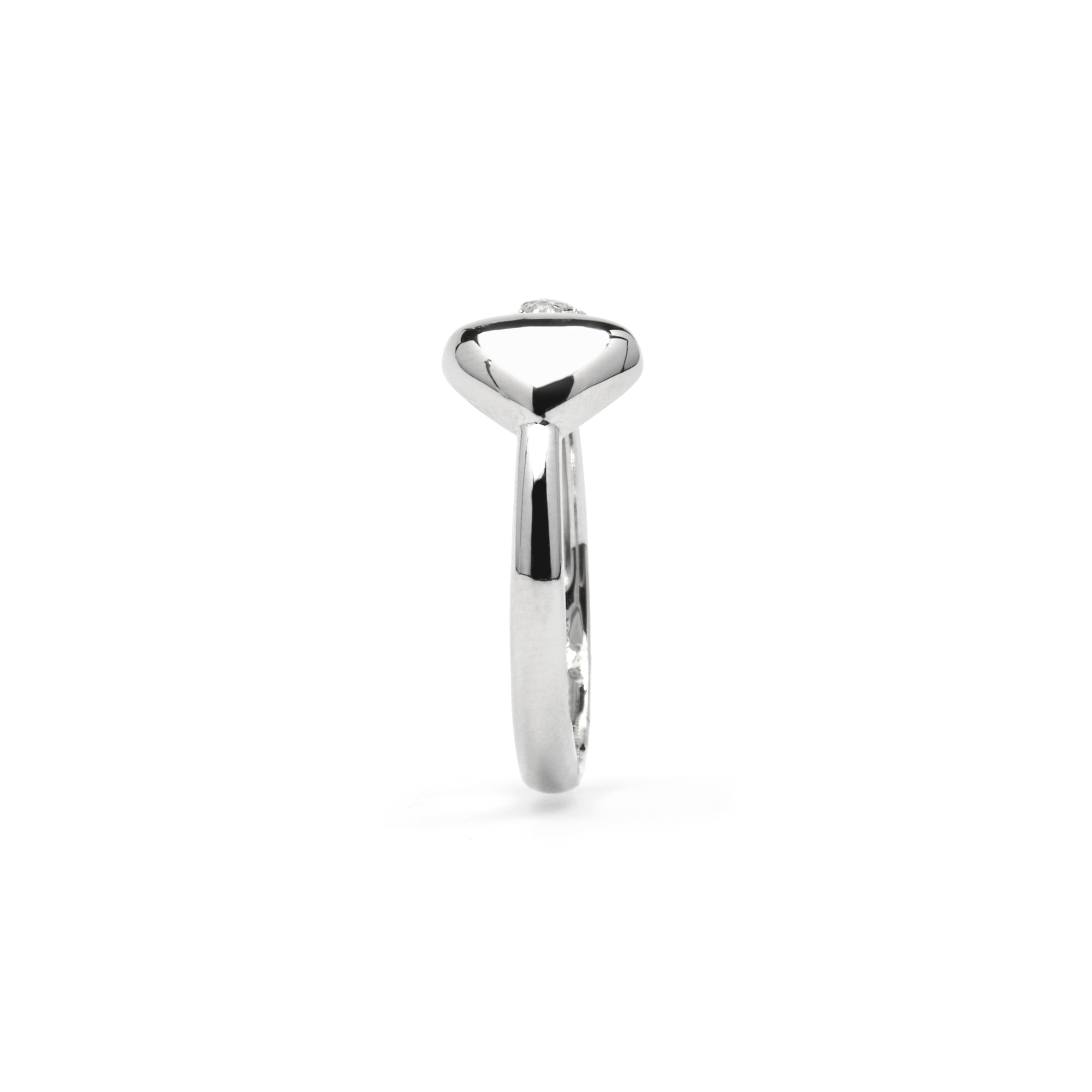 Anillo de Plata de Ley 925 y Circonita Brillante acabado rodio - Pesha