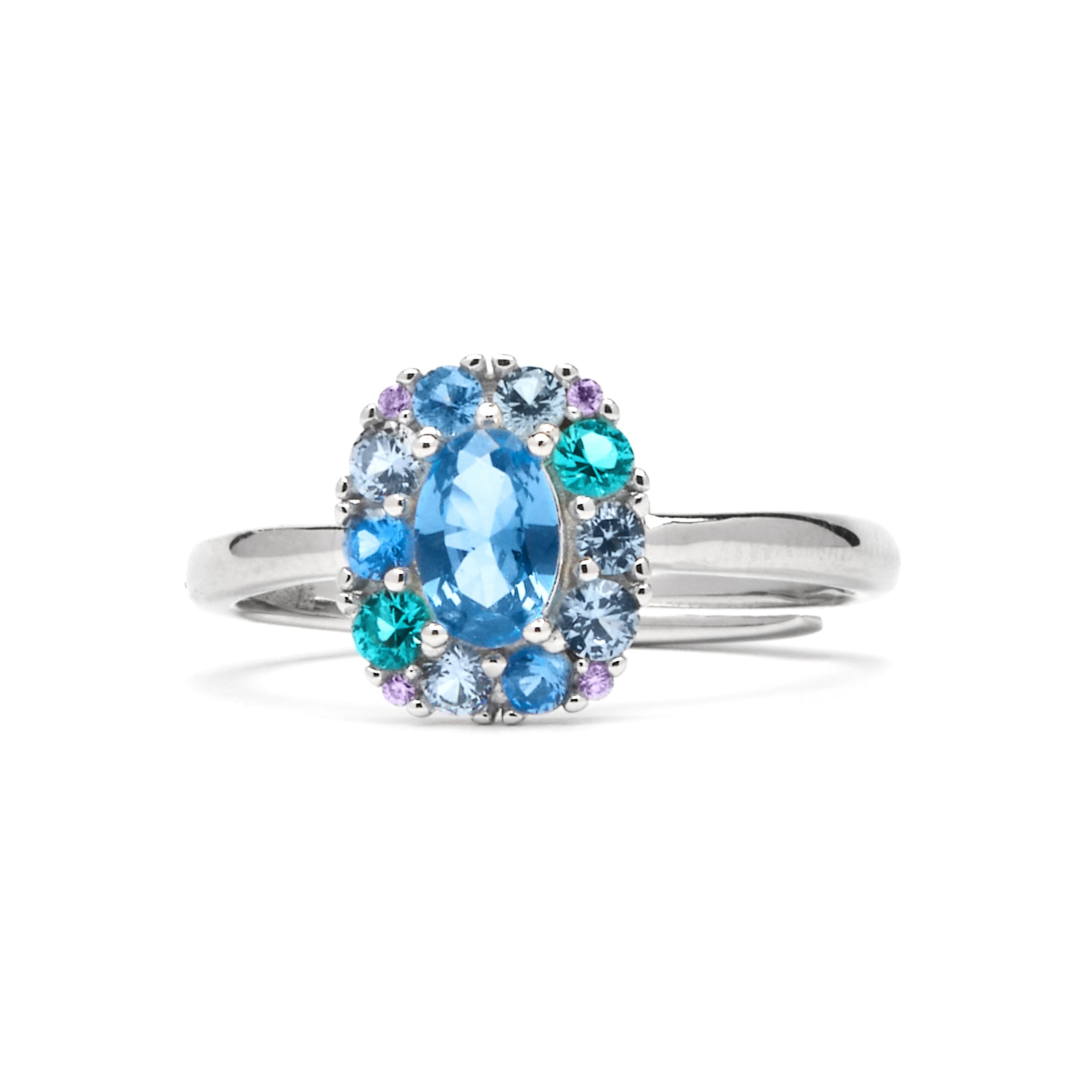 925 Sterling Silver and Ruby Zirconia Ring, 18k Yellow Gold Finish - Mezay